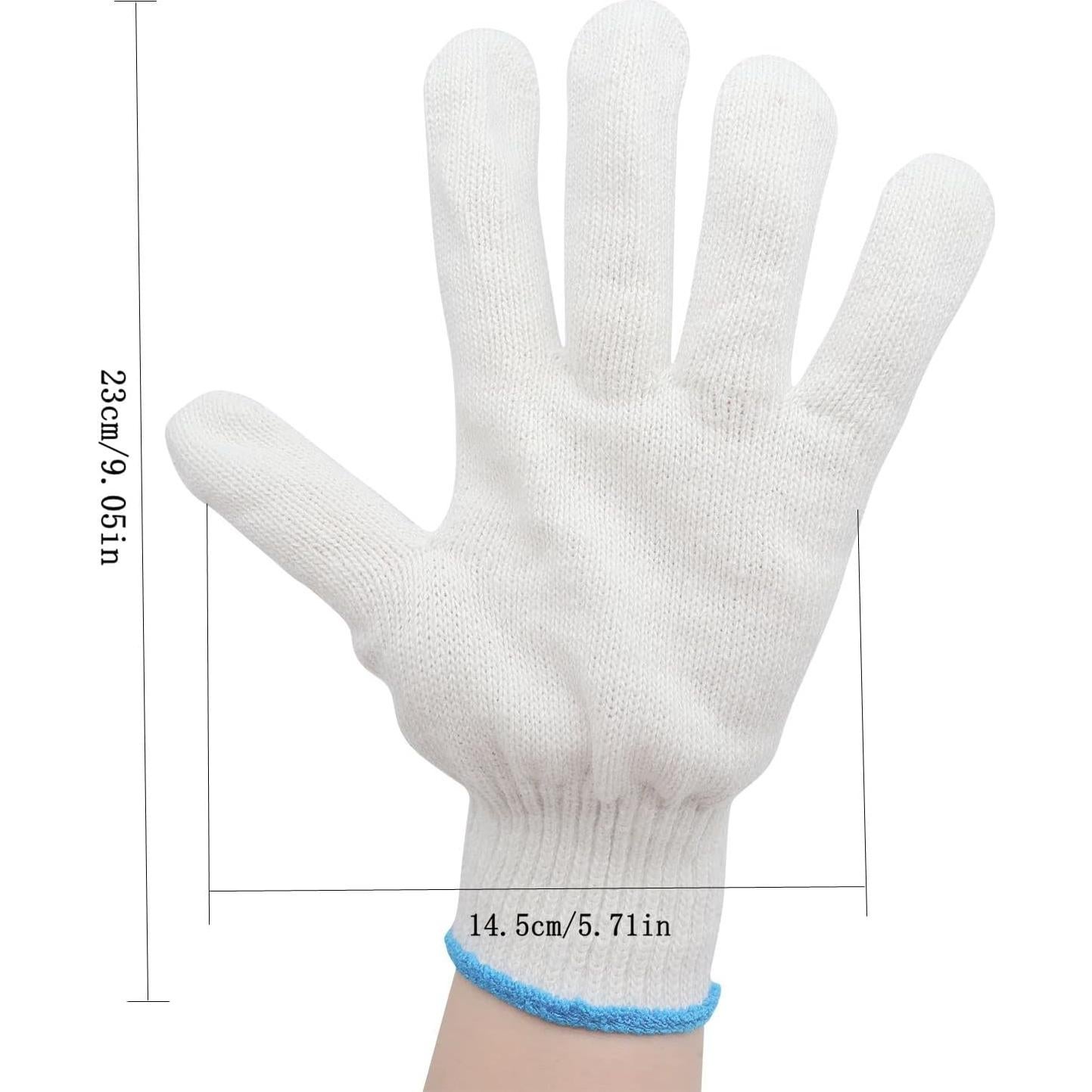 Guantes de Trabajo DOWEI 12 Pares Algodón y Poliéster