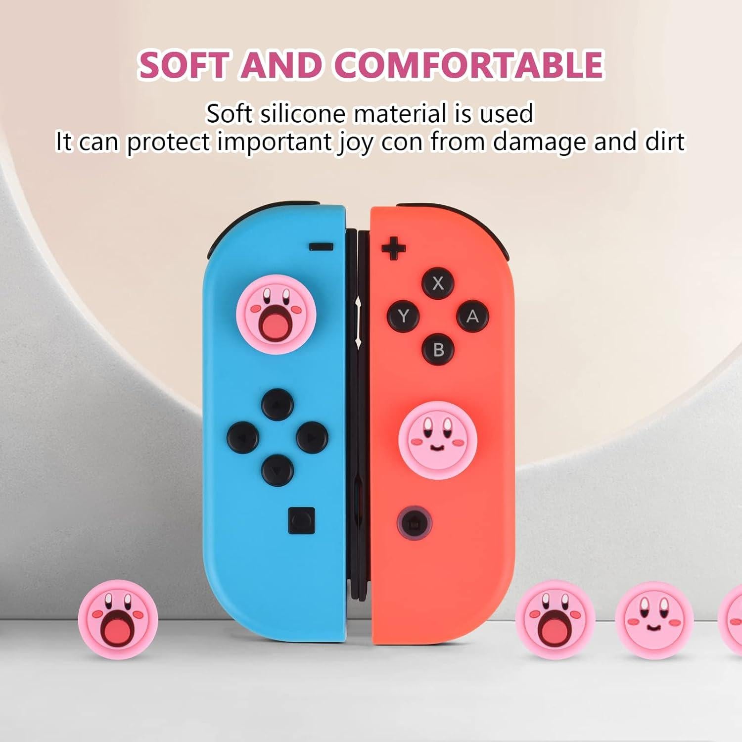 Agarradores de Pulgar DLseego para Switch y Lite - Rosa