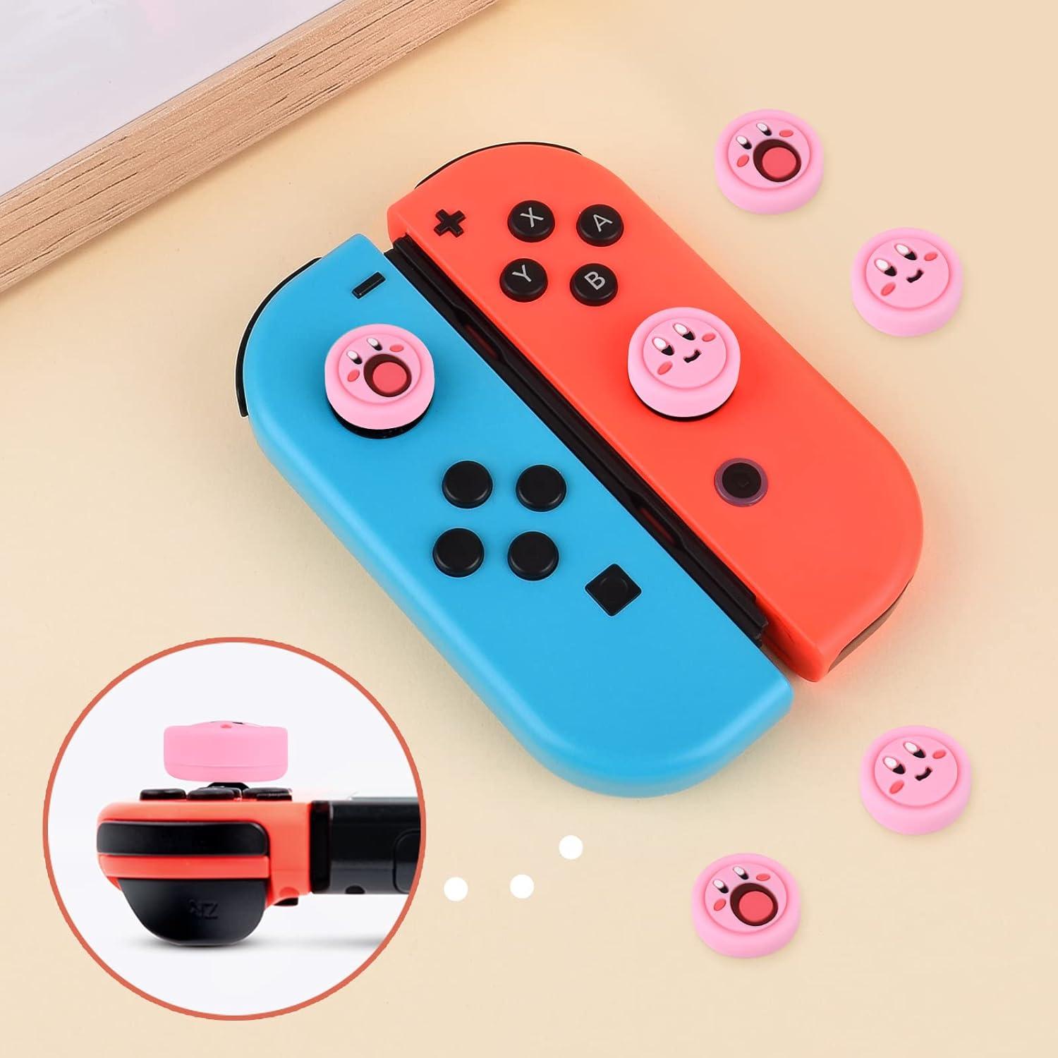 Agarradores de Pulgar DLseego para Switch y Lite - Rosa