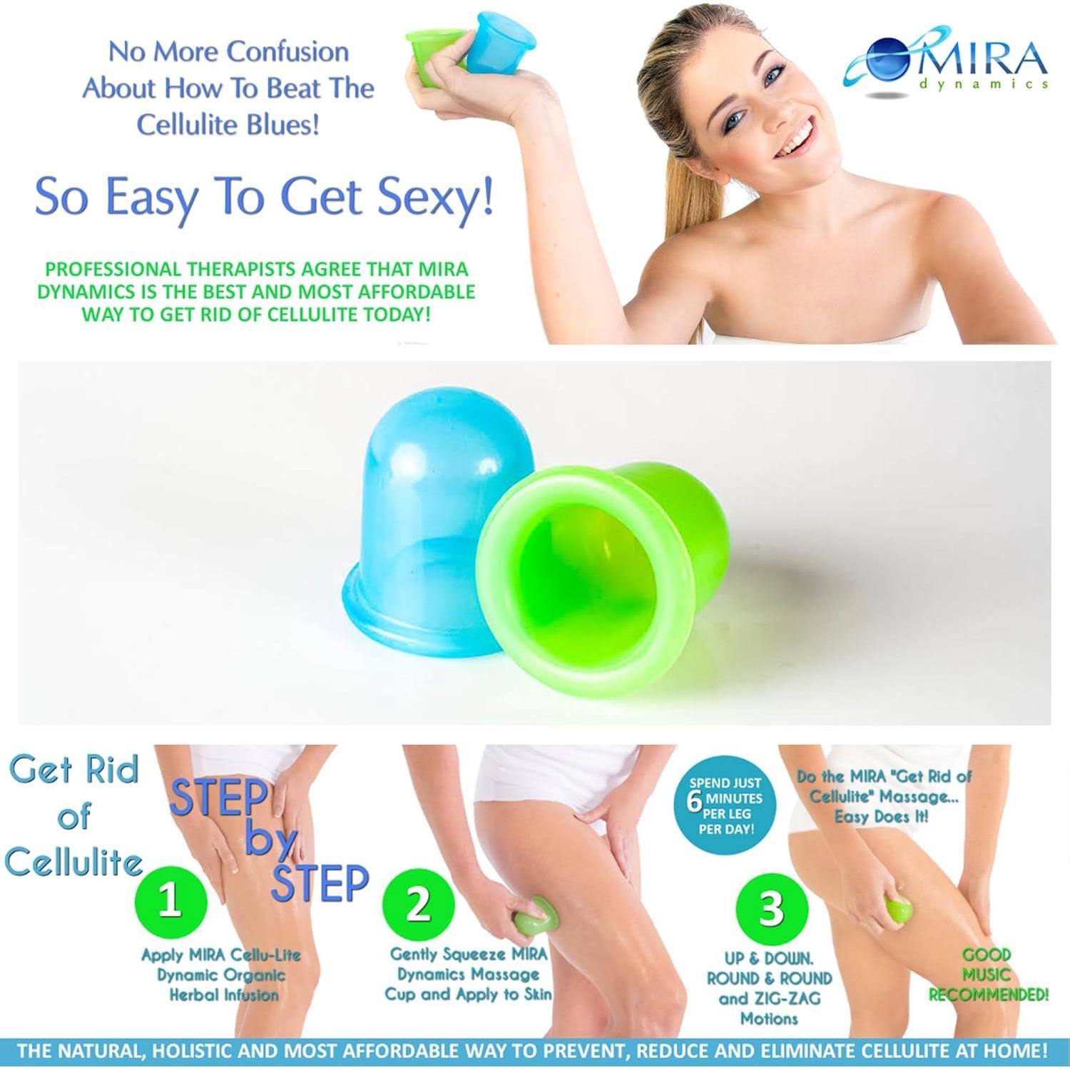 Tazas de Masaje de Silicona Mira - Set de 2 para Celulitis