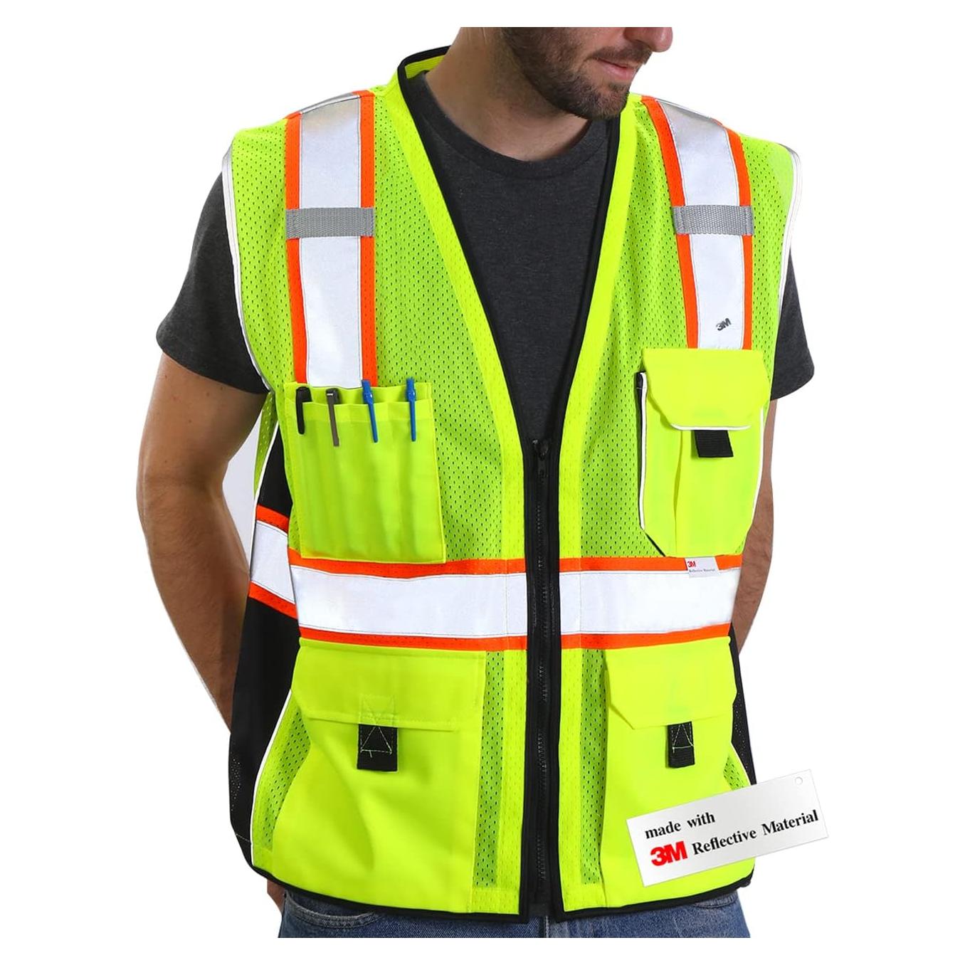 Chaleco de Seguridad Amarillo Dib Safety DSV04Y-L Reflectante