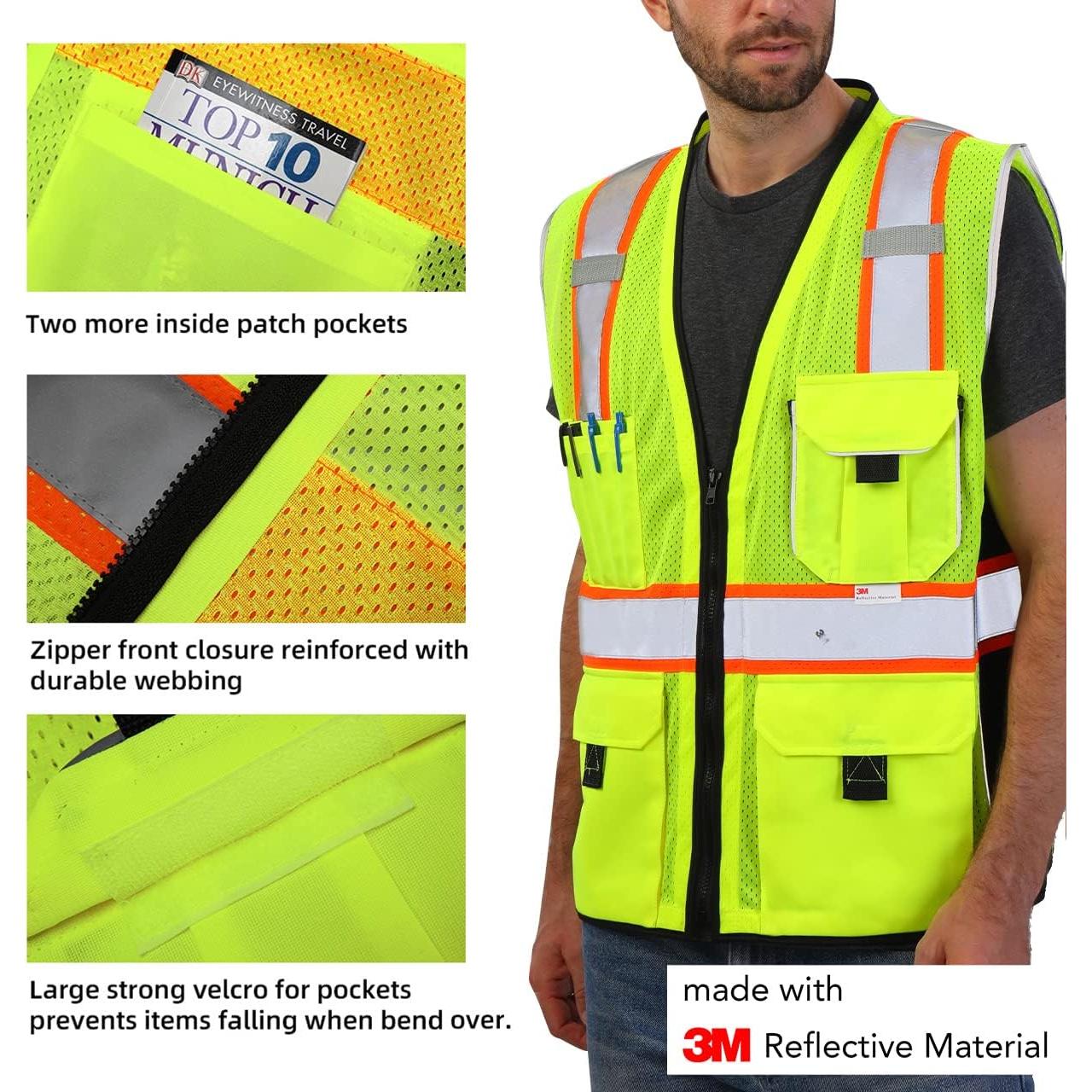 Chaleco de Seguridad Amarillo Dib Safety DSV04Y-L Reflectante