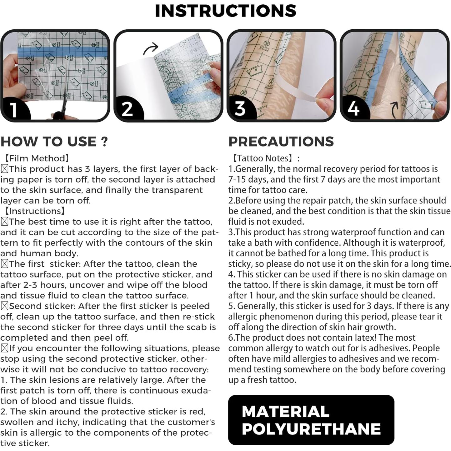 Vendaje Impermeable para Tatuajes BFONS 5.5m x 5cm Estéril