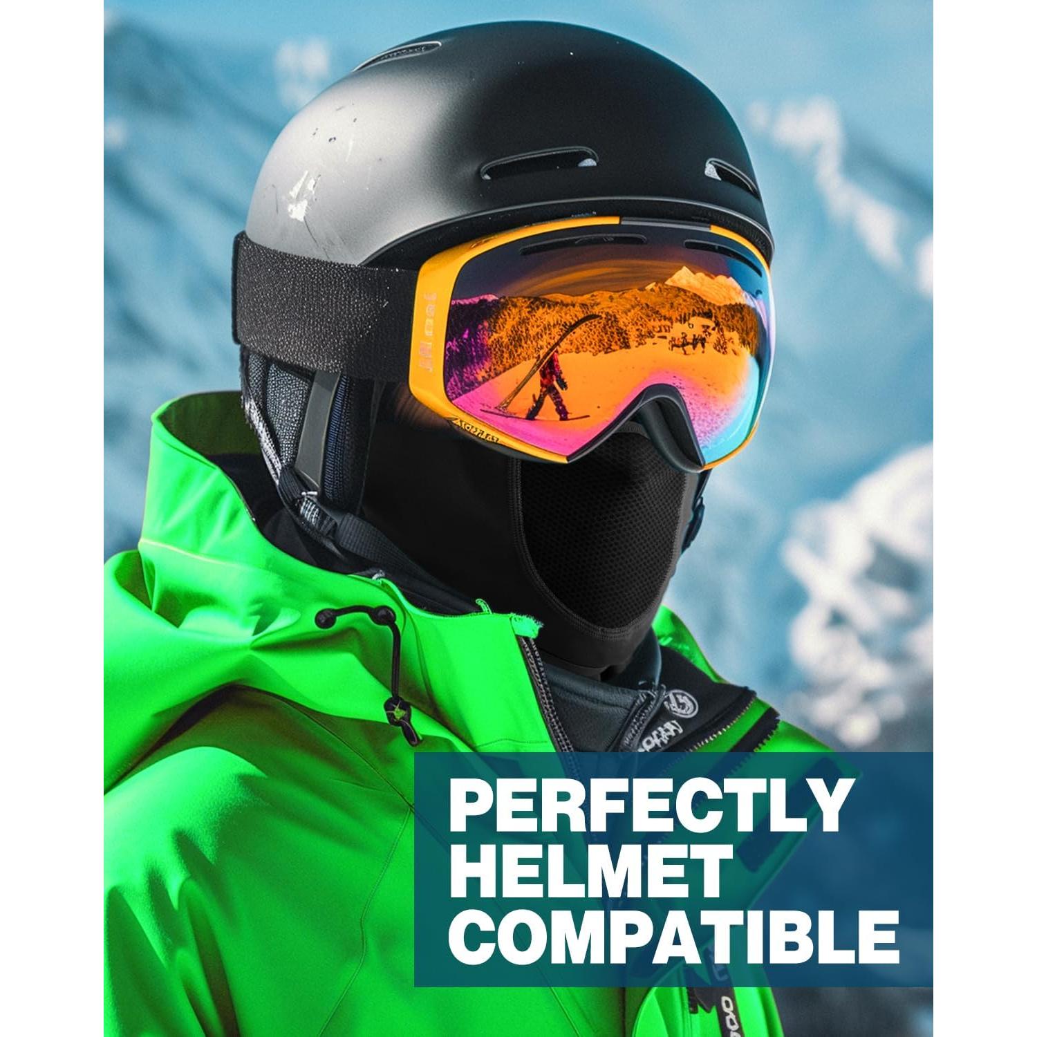 Máscara Facial Balaclava Transpirable para Esquí - Negro