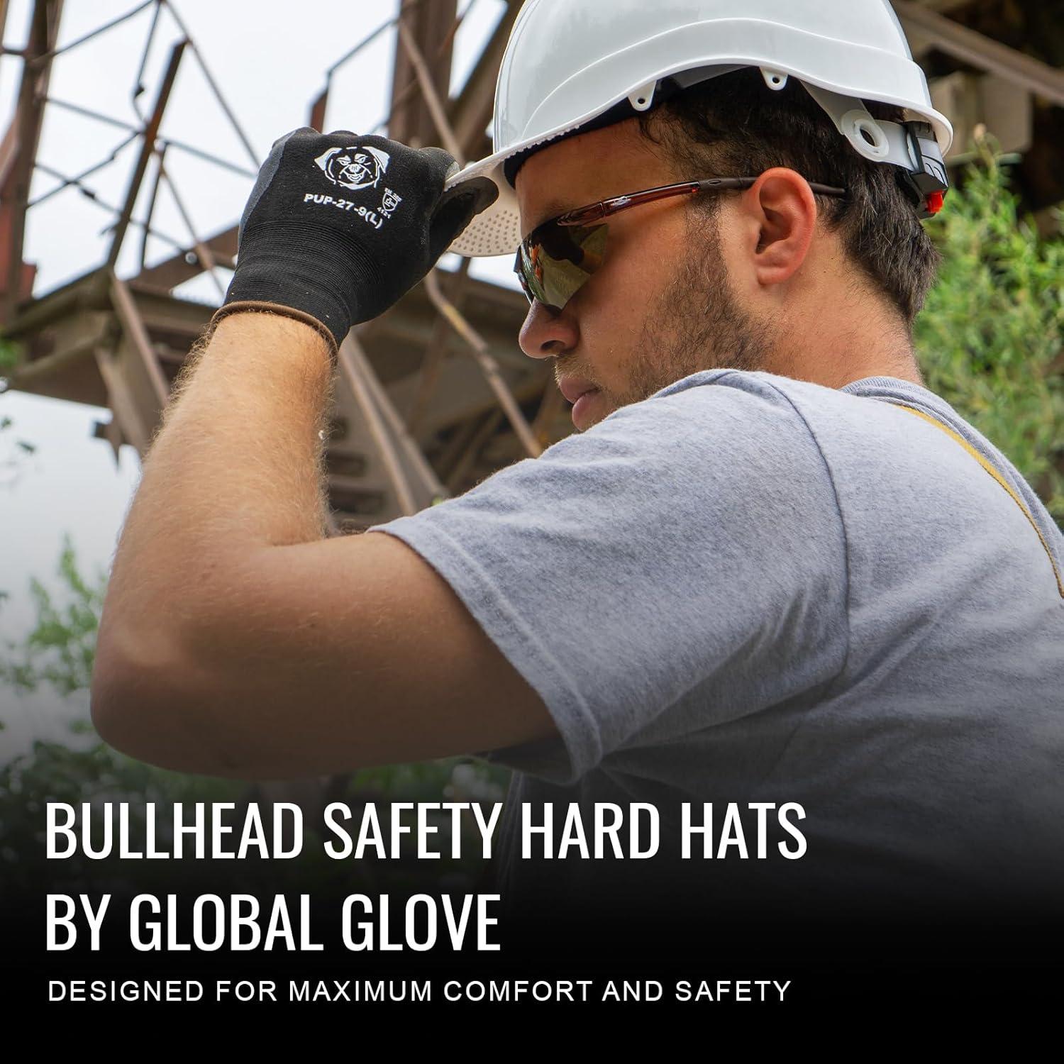 Casco de Seguridad Bullhead Ventilado Grafito Negro 6 Puntos