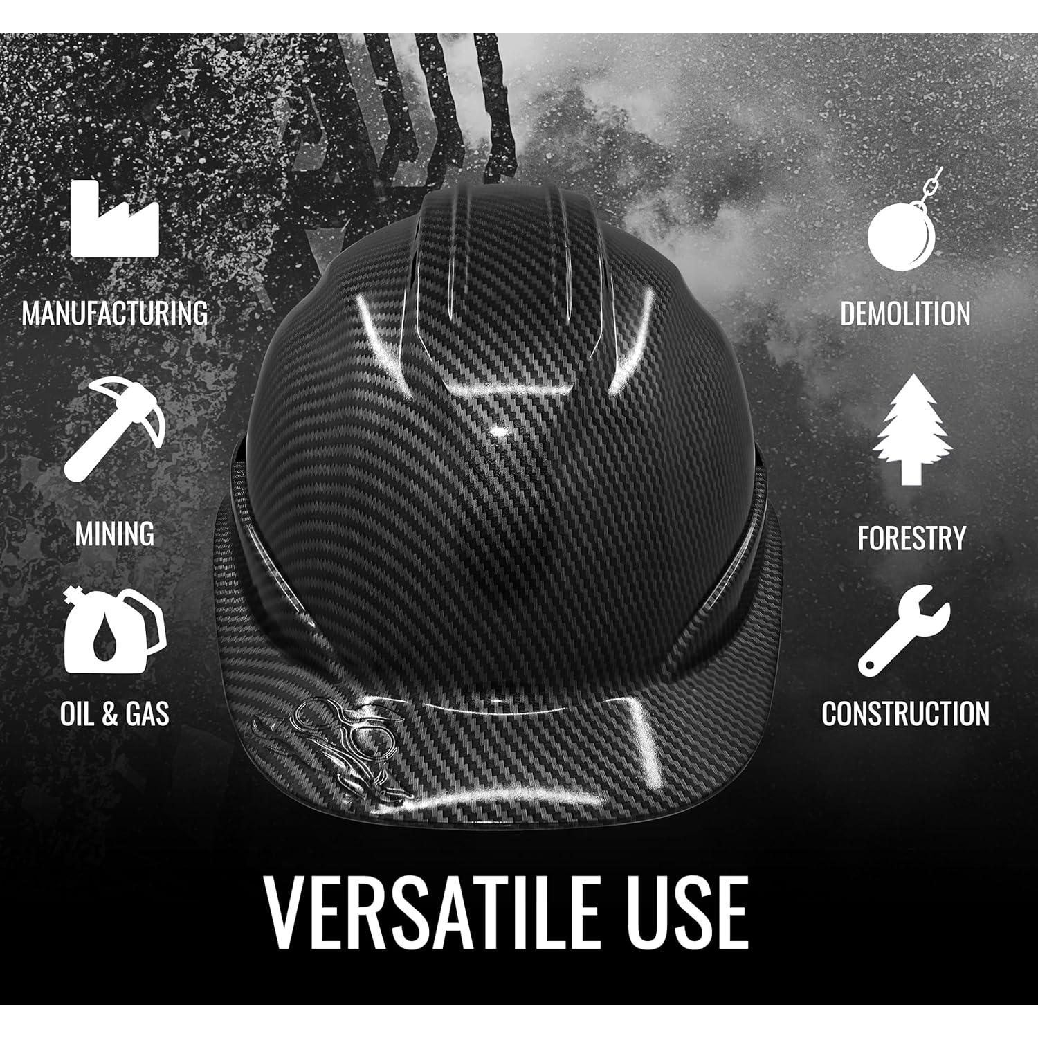 Casco de Seguridad Bullhead Ventilado Grafito Negro 6 Puntos