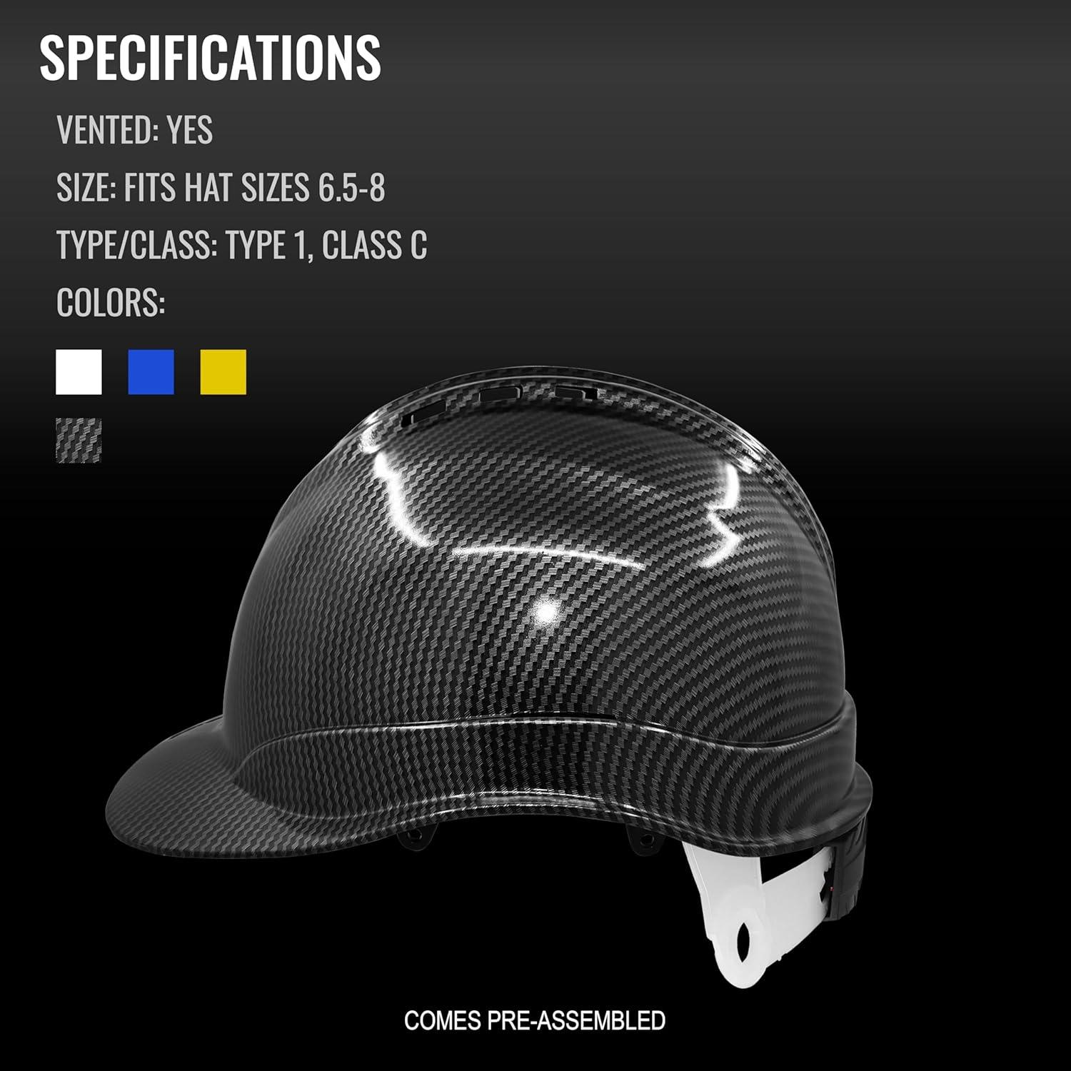 Casco de Seguridad Bullhead Ventilado Grafito Negro 6 Puntos