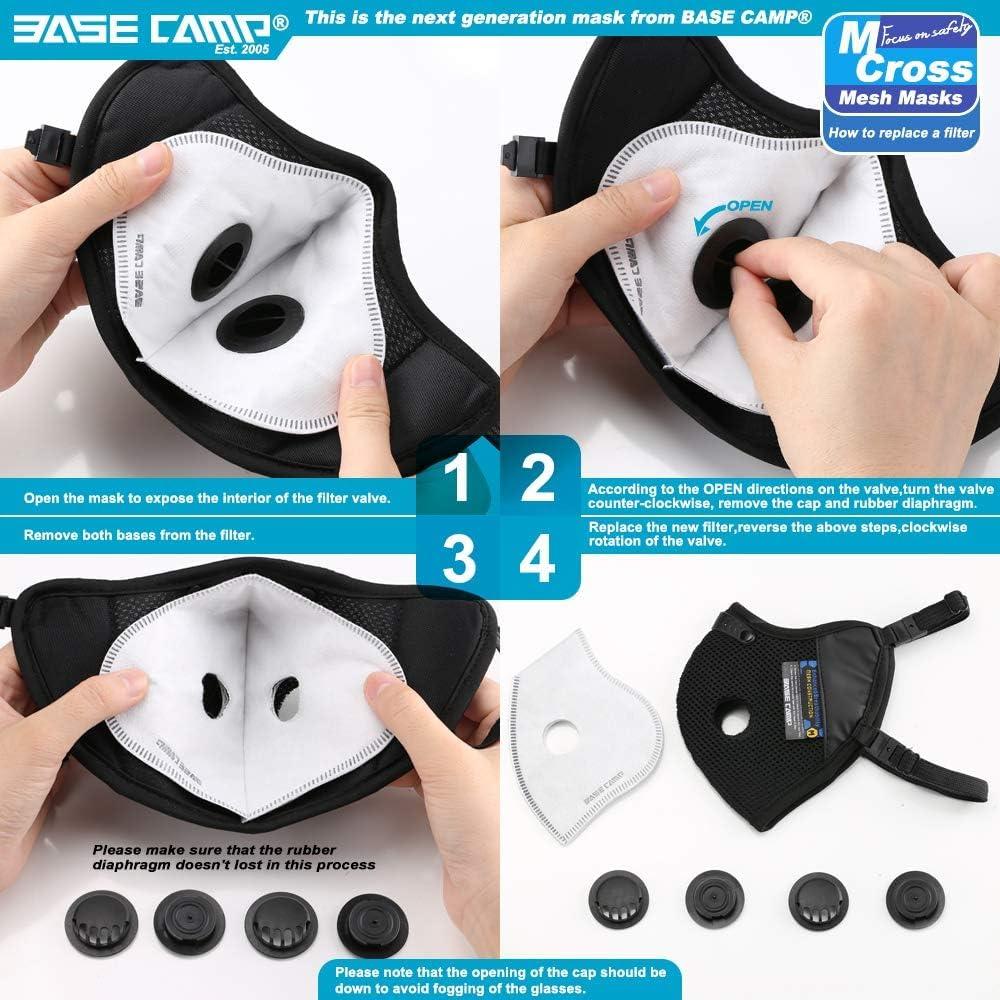 Máscara de Polvo BASE CAMP M Reutilizable con 6 Filtros