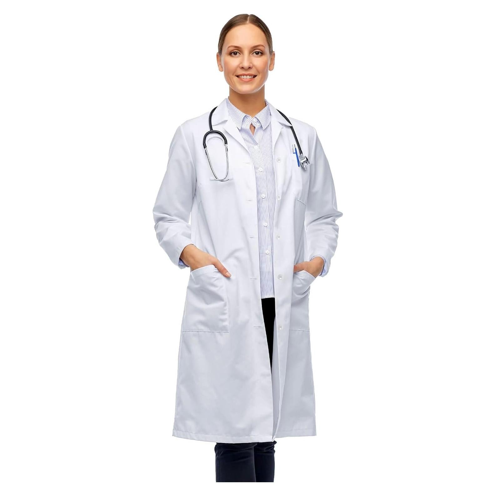 Bata de Laboratorio Unisex Magnus Care Blanca 104 cm