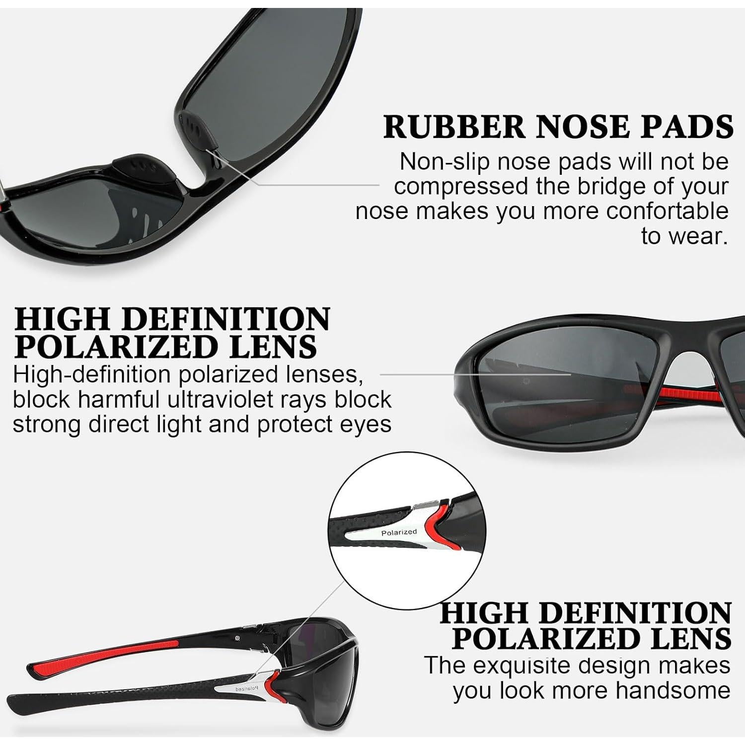 TOODOO Gafas de Sol Polarizadas UV 4 Pares Unisex