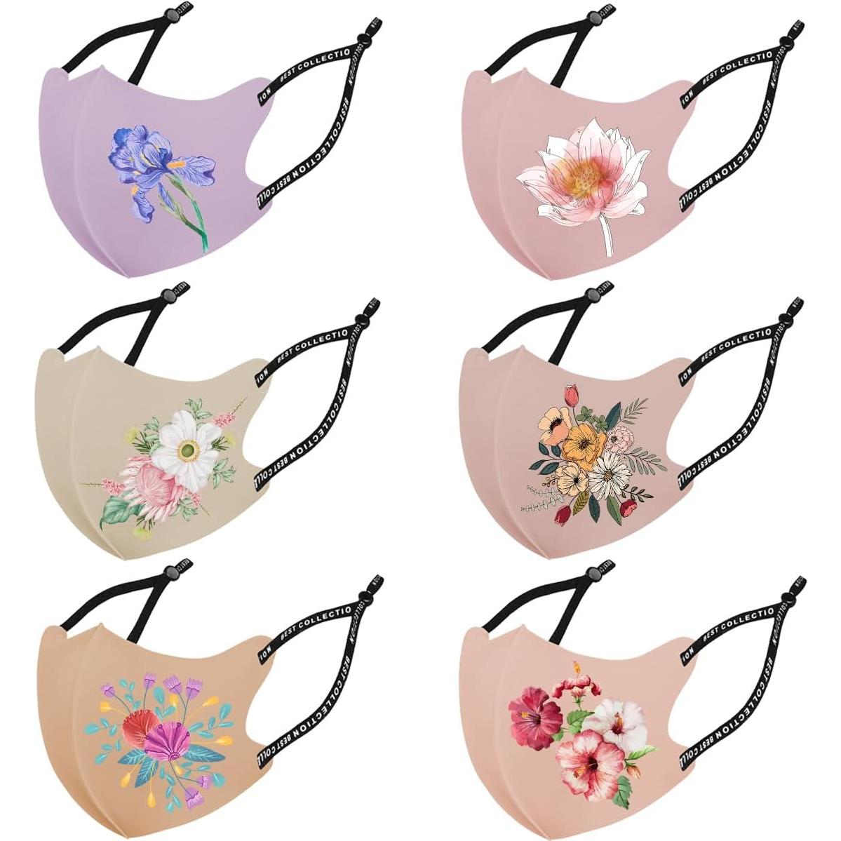 Mascarillas Faciales Reutilizables OMG Decor 6 Piezas Seda Fría