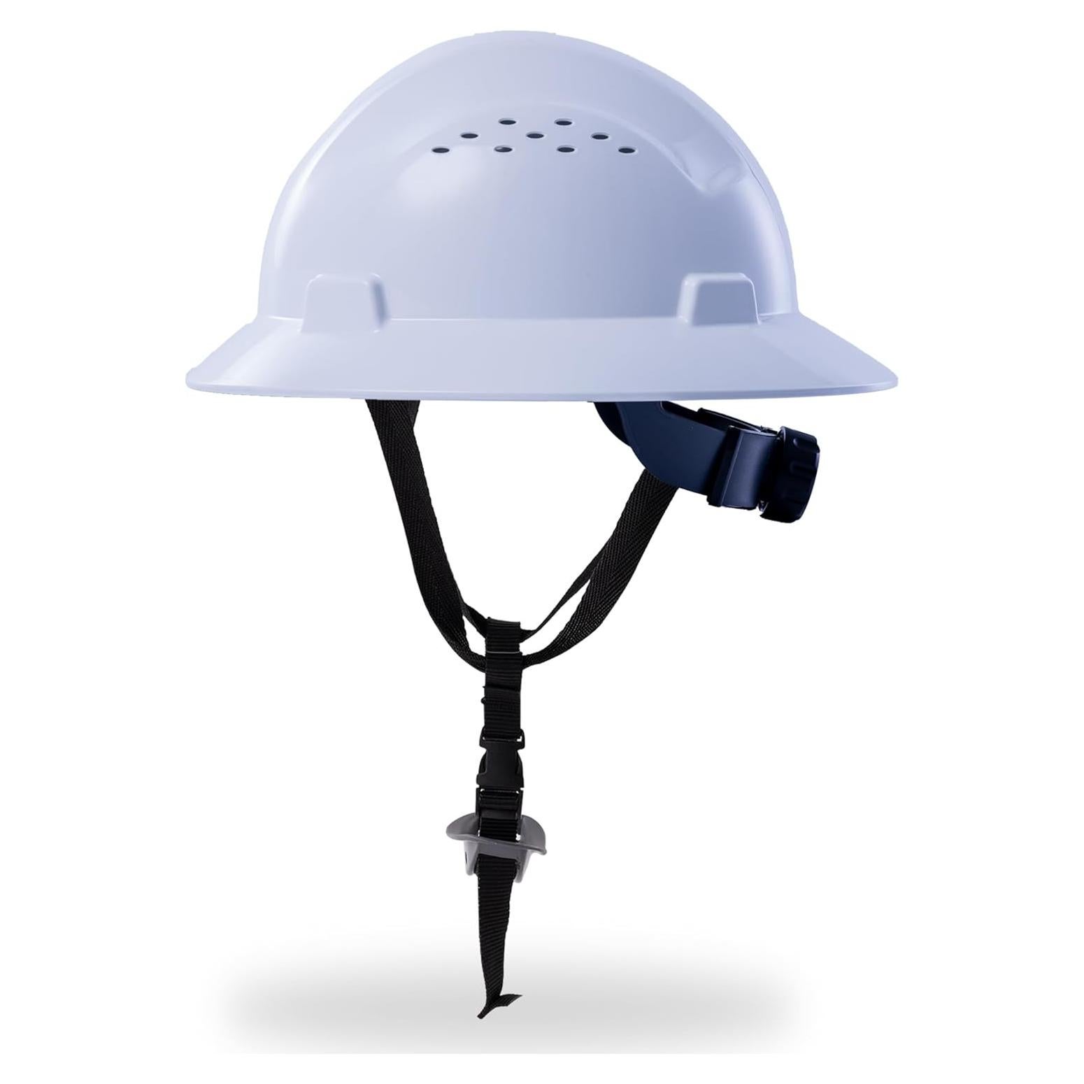 Casco de construcción AnTools blanco con suspensión ajustable