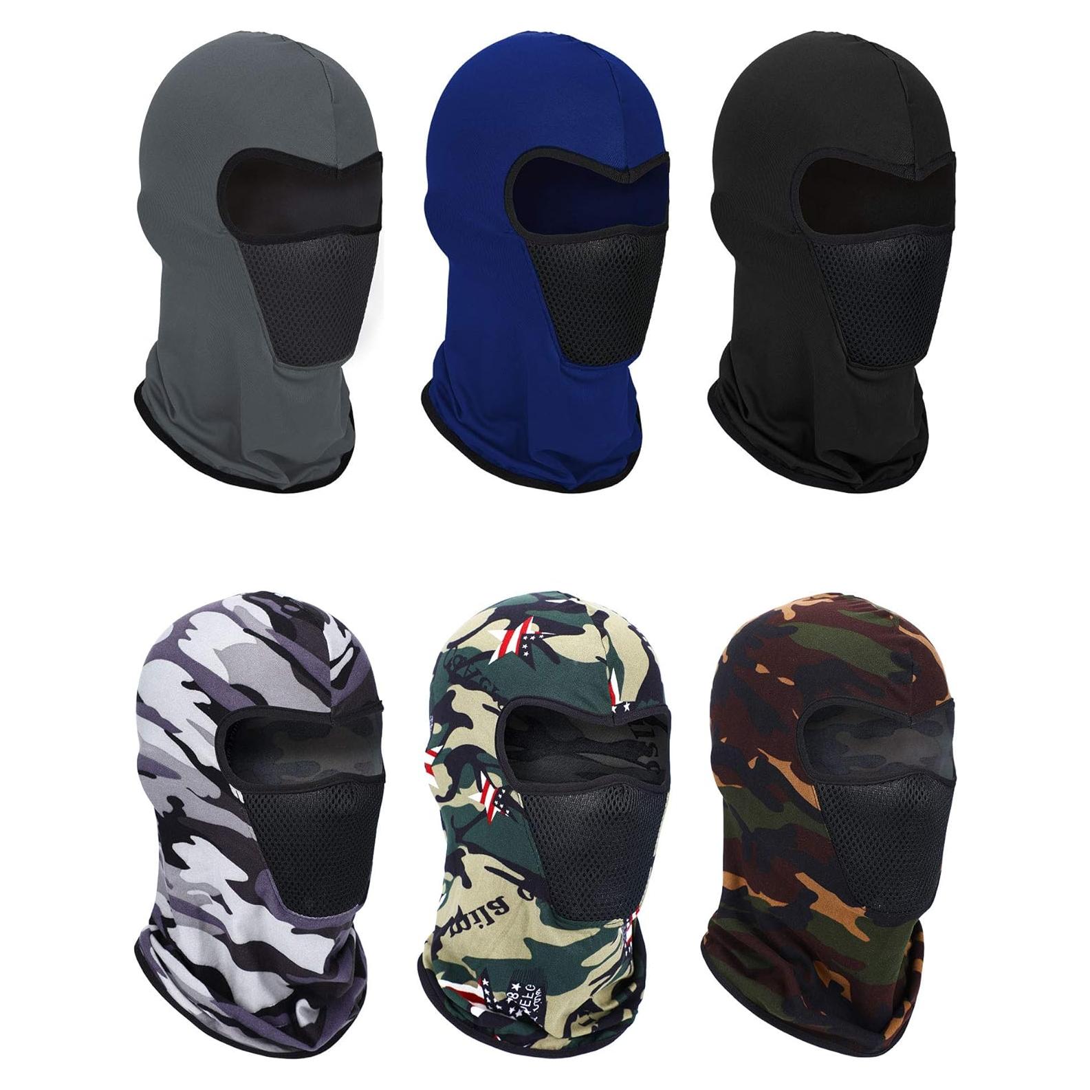 6 Piezas Máscara Balaclava Invierno Transpirable Unisex