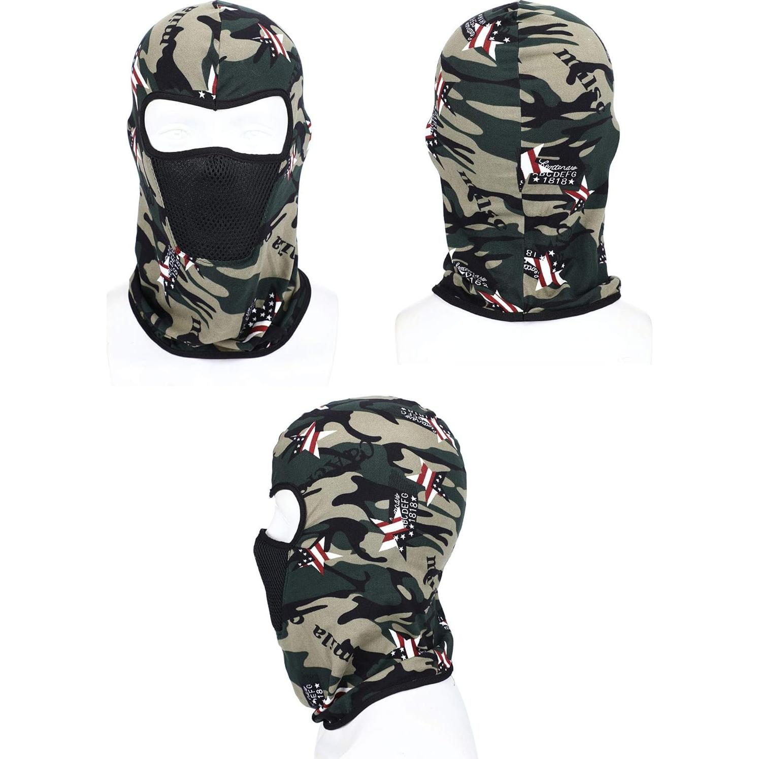 6 Piezas Máscara Balaclava Invierno Transpirable Unisex