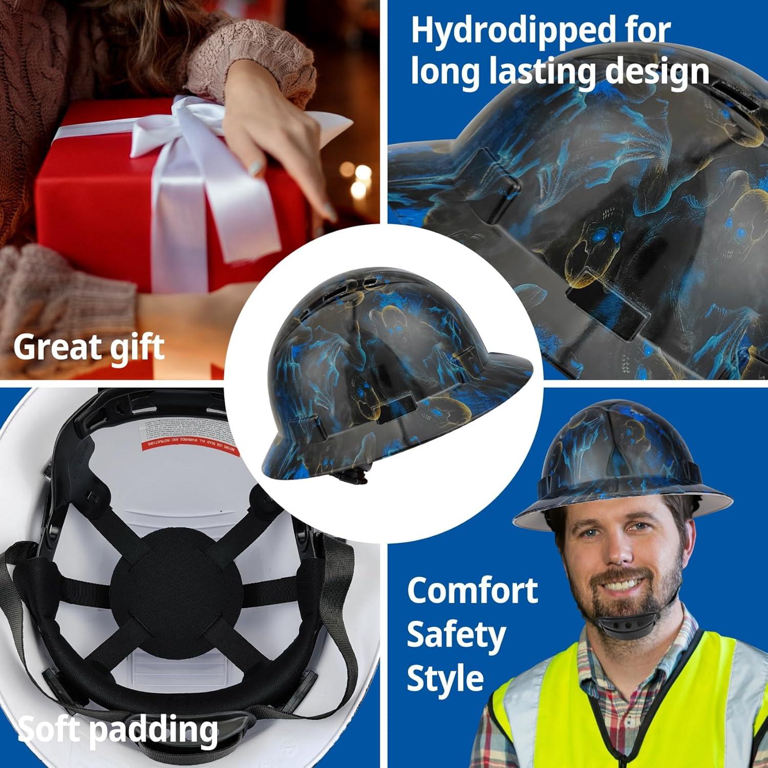 Casco de seguridad TOKISHI X002 ala completa negro azul