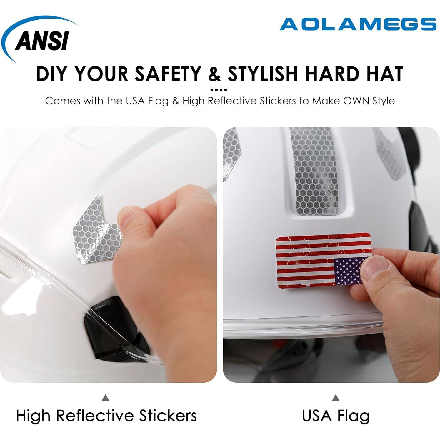 Casco de Seguridad Aolamegs Blanco con Visera Ahumada