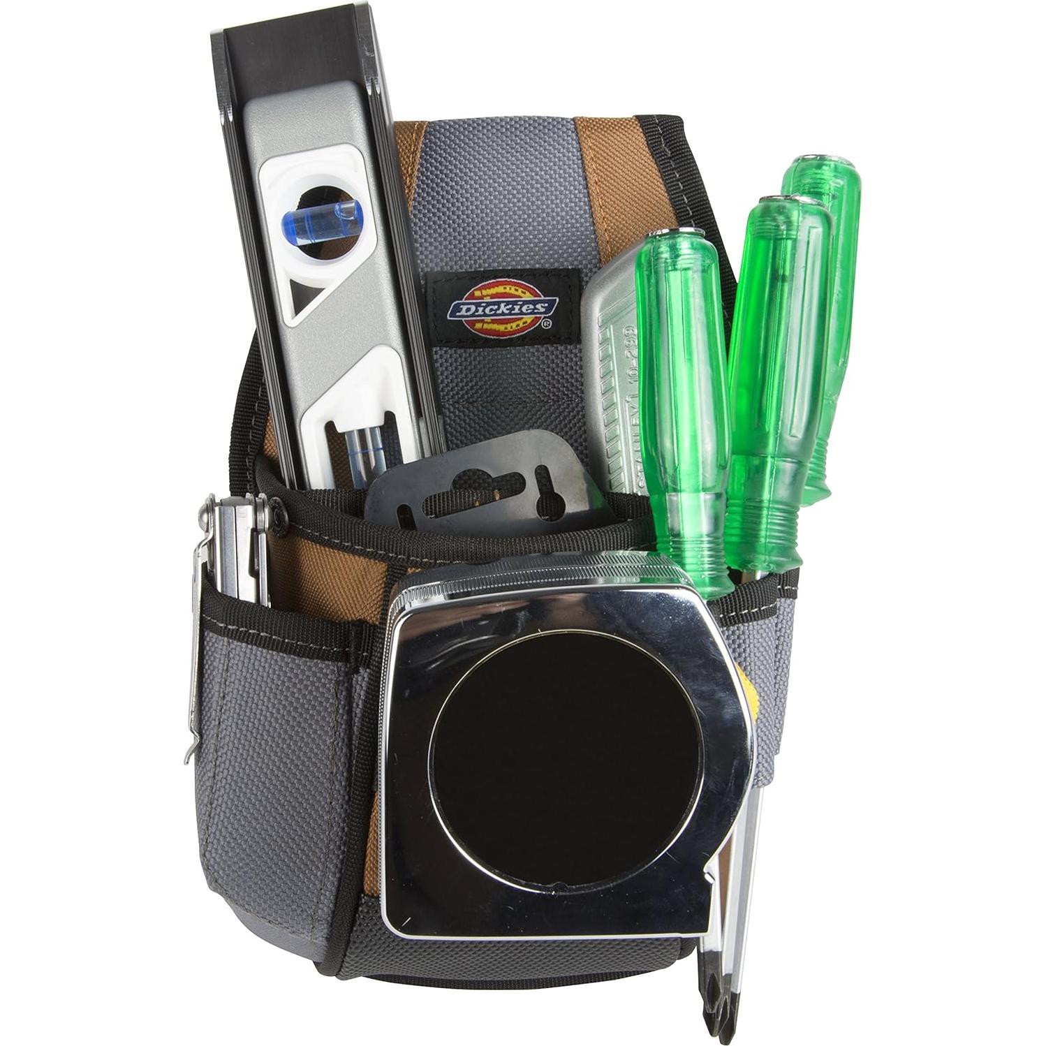 Pouch de Herramientas Dickies 4 Bolsillos Ajustable Gris