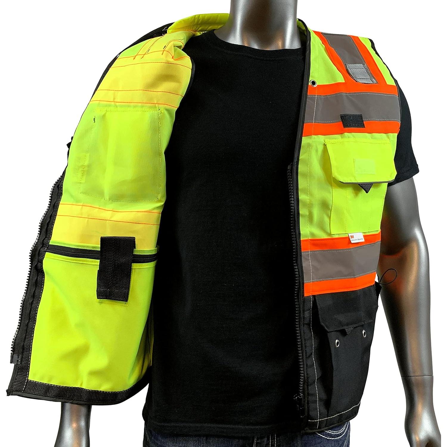 Chaleco de Seguridad Vero1992 Mediano Amarillo/Negro Reflectante