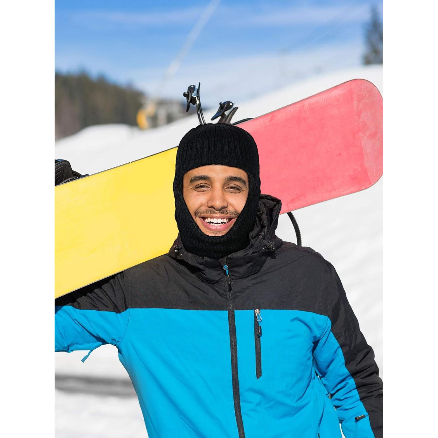 2 Piezas Balaclava Polar Calentadora para Hombres y Mujeres