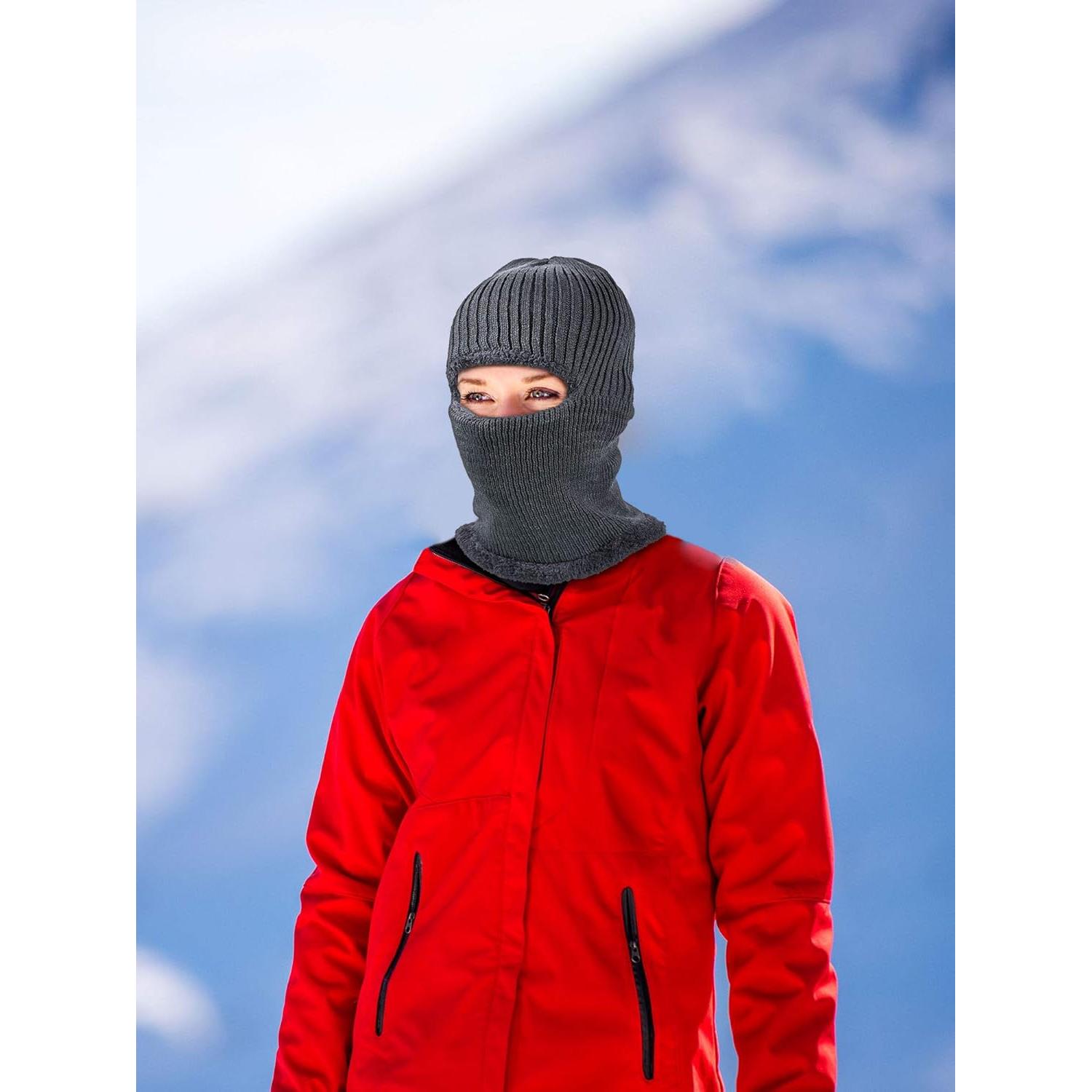 2 Piezas Balaclava Polar Calentadora para Hombres y Mujeres
