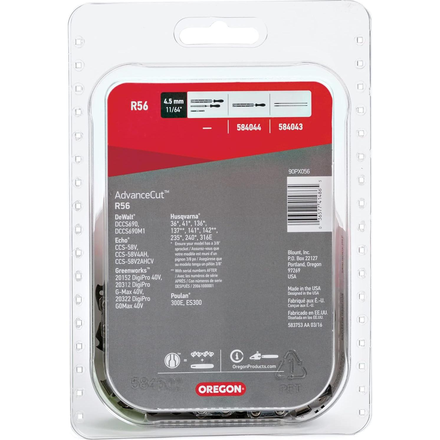 Cadena de Motosierra Oregon R56 16" (40.64 cm) 56 Eslabones