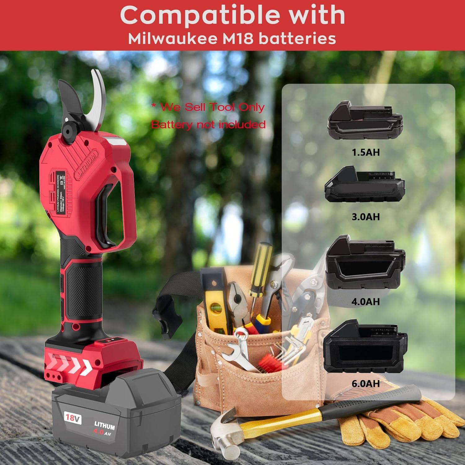 Tijeras de Podar Eléctricas Okeelney para Milwaukee 18V, 1.5"