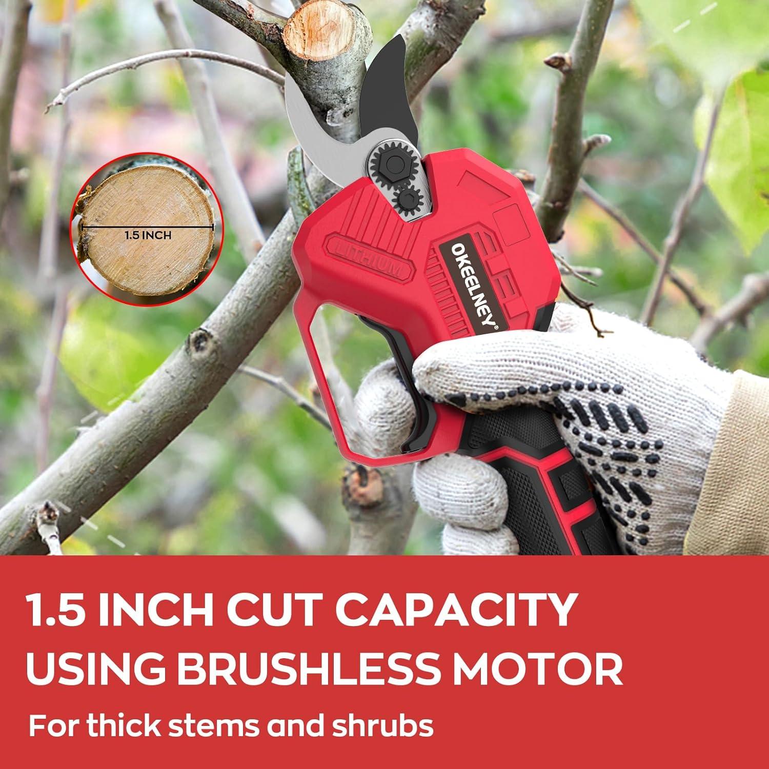 Tijeras de Podar Eléctricas Okeelney para Milwaukee 18V, 1.5"