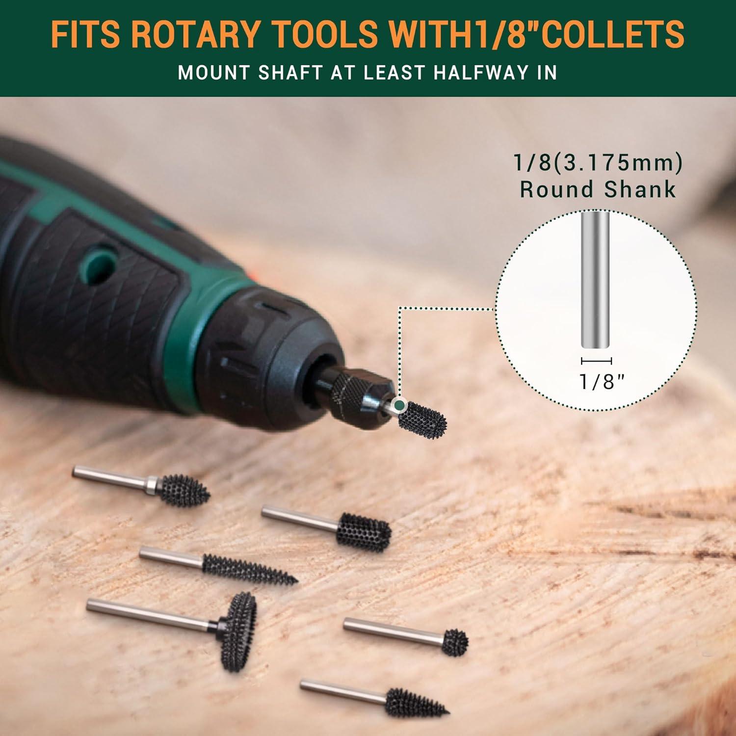 Burr Rotativo Nariz de Bola ToolTrek 3.175 mm Carburo Tungsteno