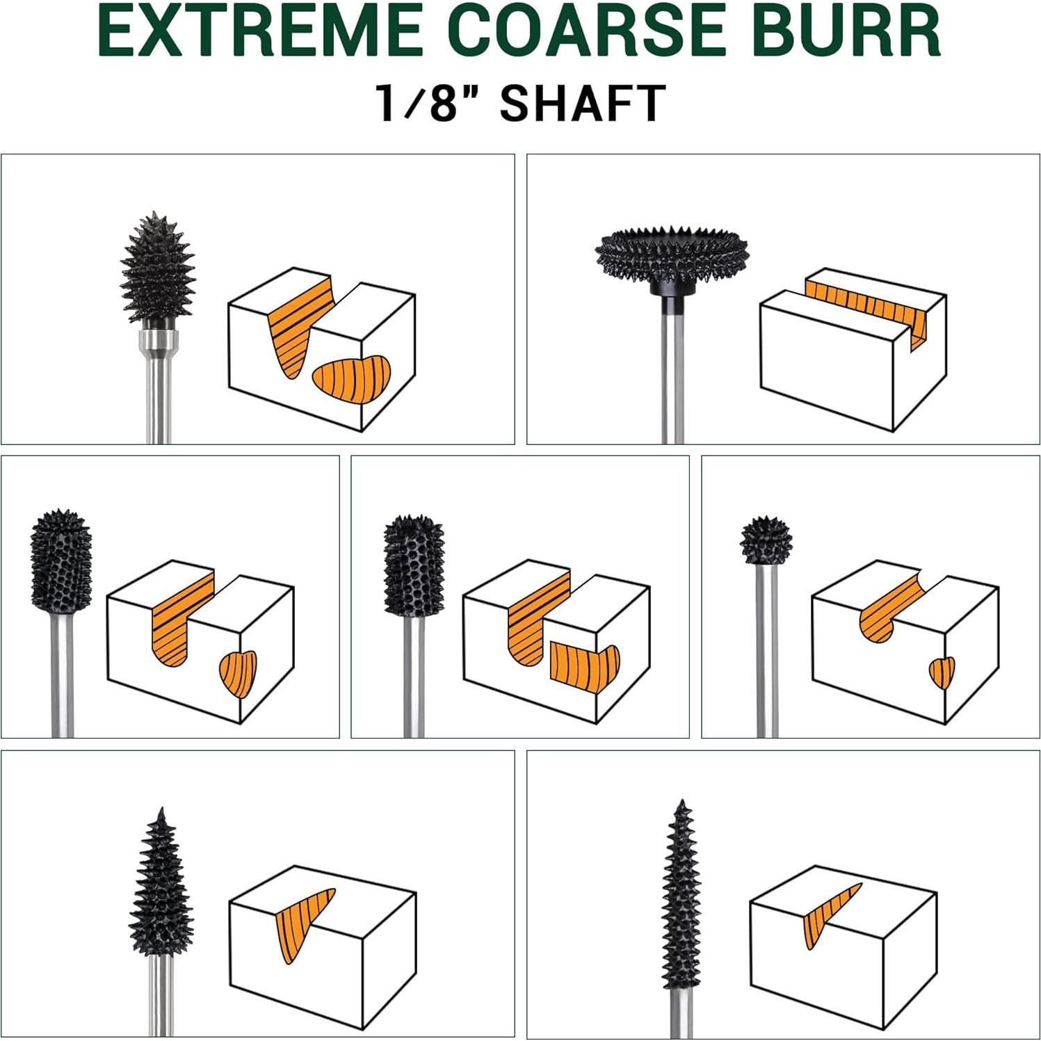 Burr Rotativo Nariz de Bola ToolTrek 3.175 mm Carburo Tungsteno