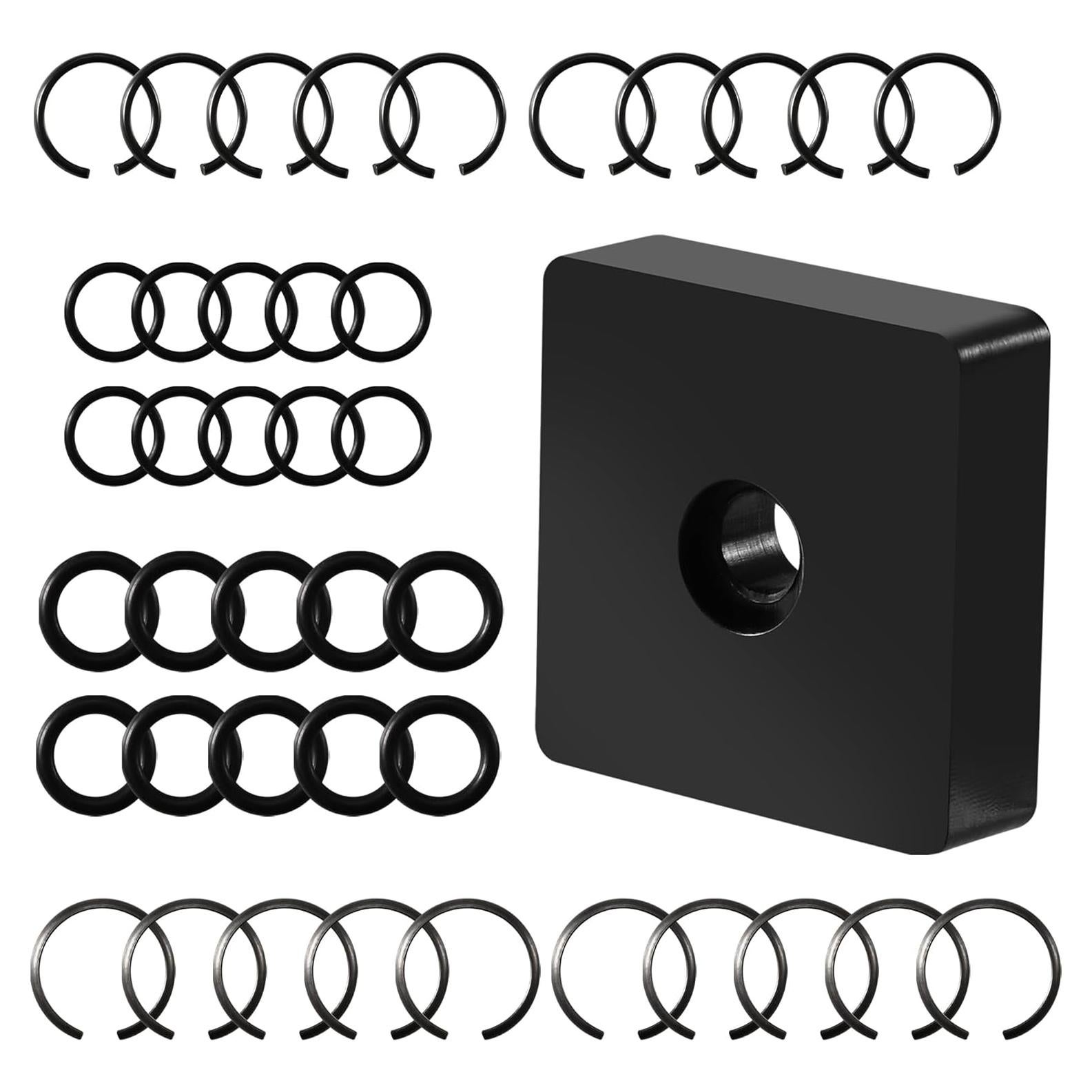 Paquete de 5 Clips de Anillo de Retención Jwodo 1/2" y 3/8"