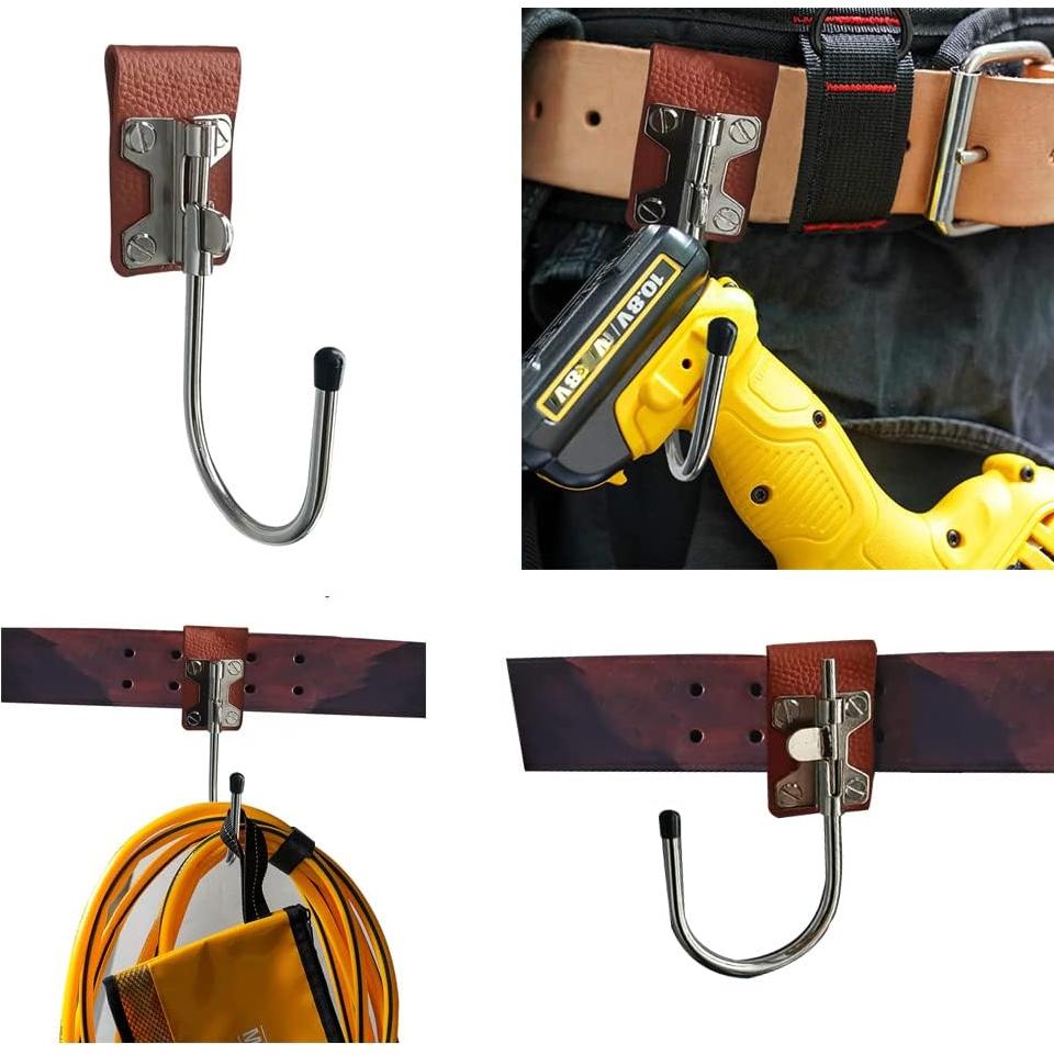 Soporte de Cinturón para Taladro Qinwuwu 2 Piezas Cuero