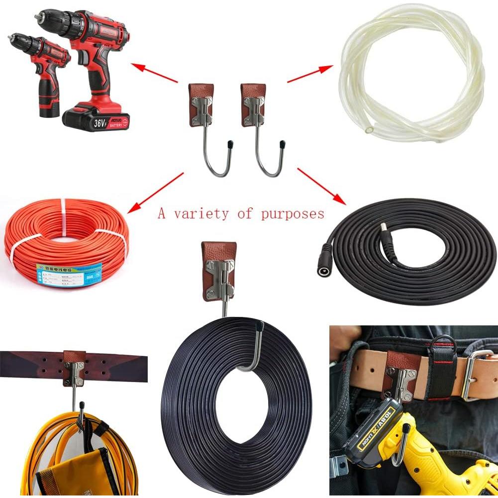 Soporte de Cinturón para Taladro Qinwuwu 2 Piezas Cuero