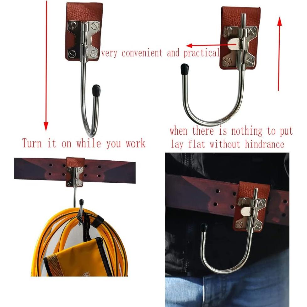 Soporte de Cinturón para Taladro Qinwuwu 2 Piezas Cuero