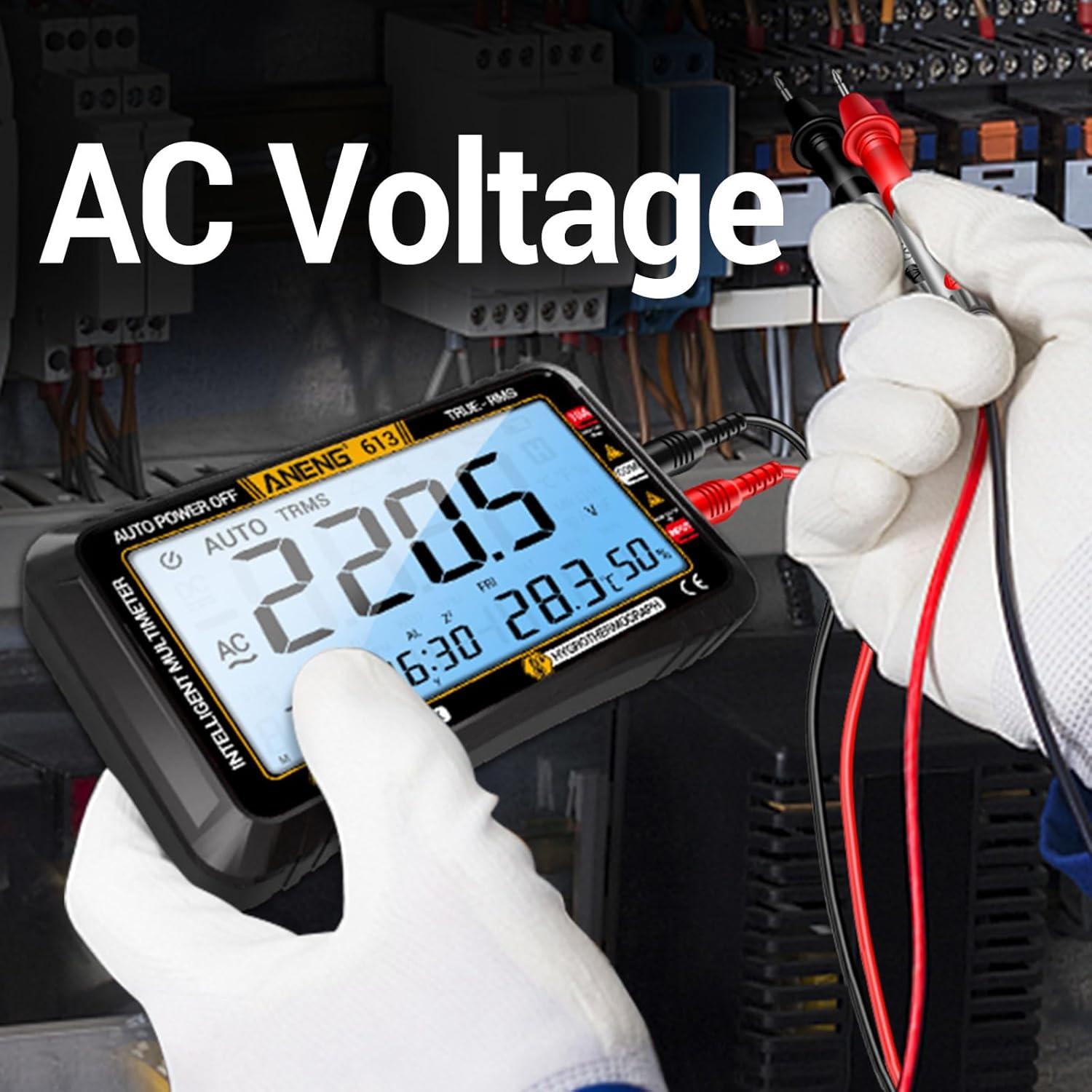 Multímetro Digital ANENG 613 con Pantalla Grande y Funciones