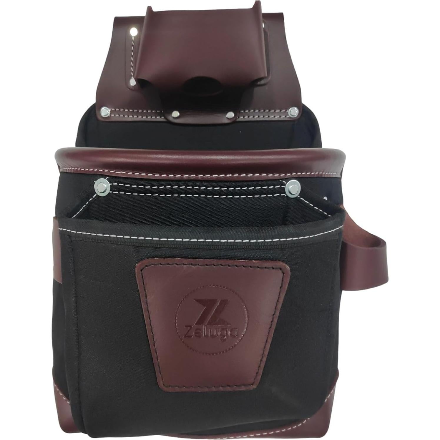 Cinturón de Herramientas Zeluga 20-171 Cuero Marrón 10 Bolsillos