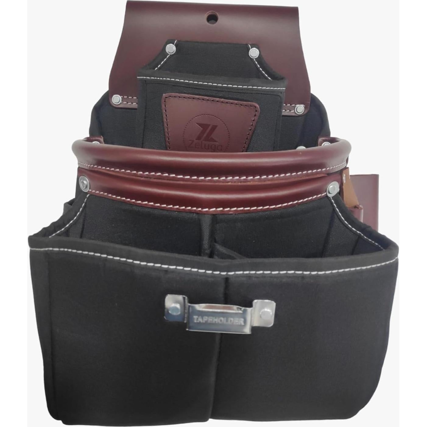 Cinturón de Herramientas Zeluga 20-171 Cuero Marrón 10 Bolsillos