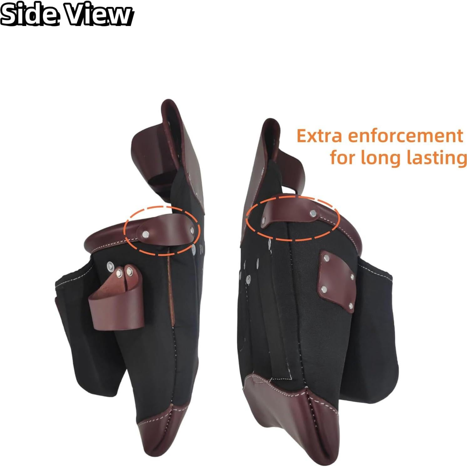 Cinturón de Herramientas Zeluga 20-171 Cuero Marrón 10 Bolsillos