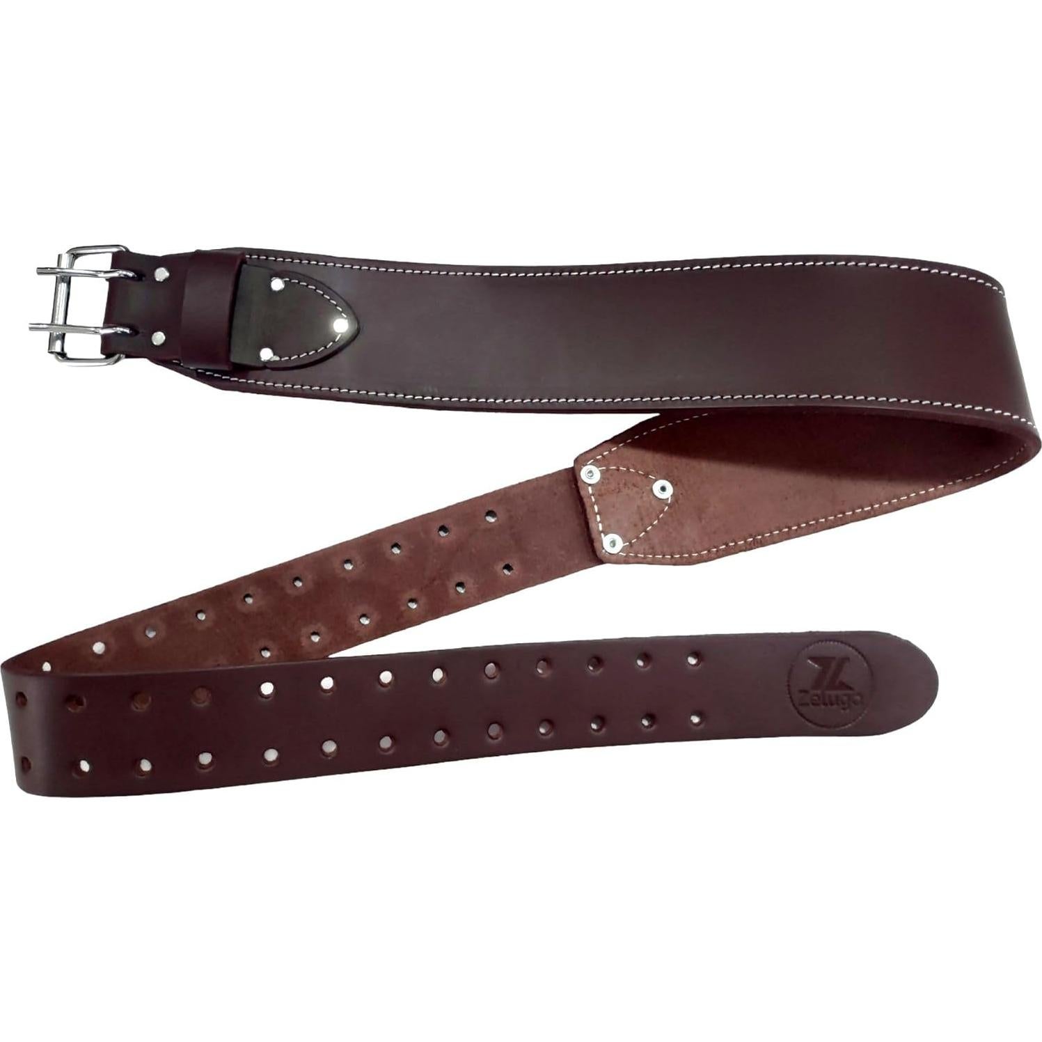 Cinturón de Herramientas Zeluga 20-171 Cuero Marrón 10 Bolsillos