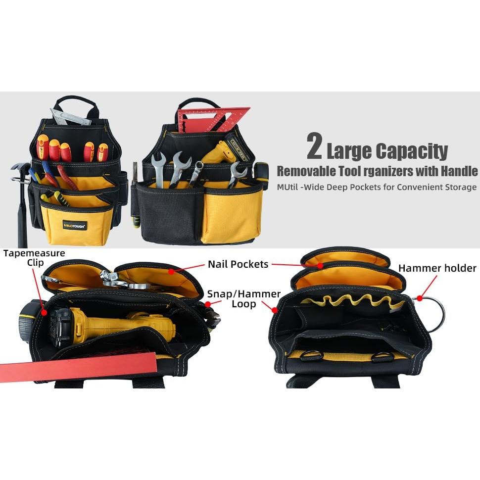 Cinturón de Herramientas MELOTOUGH 28 Bolsillos Amarillo