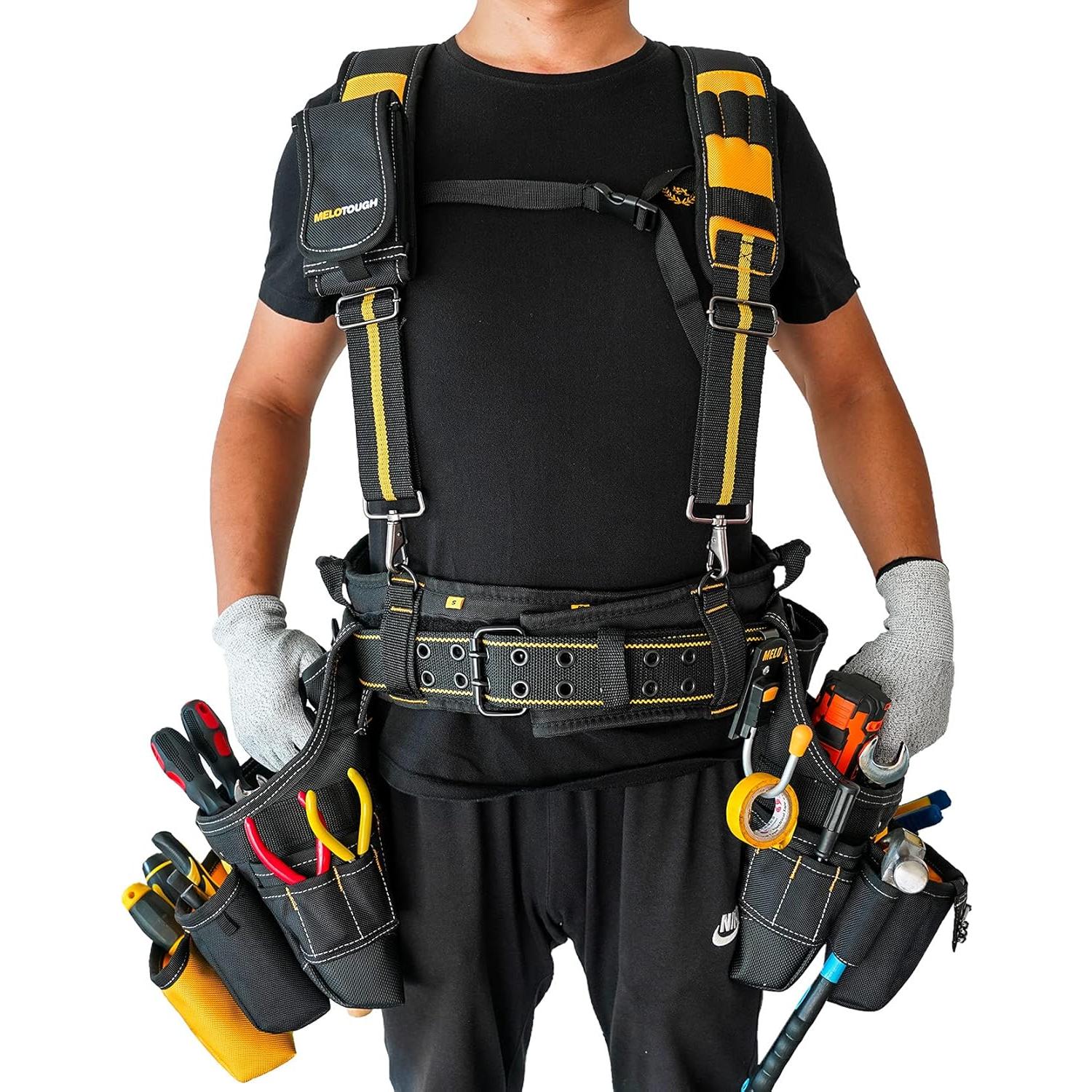 Cinturón de Herramientas MELOTOUGH 28 Bolsillos Amarillo