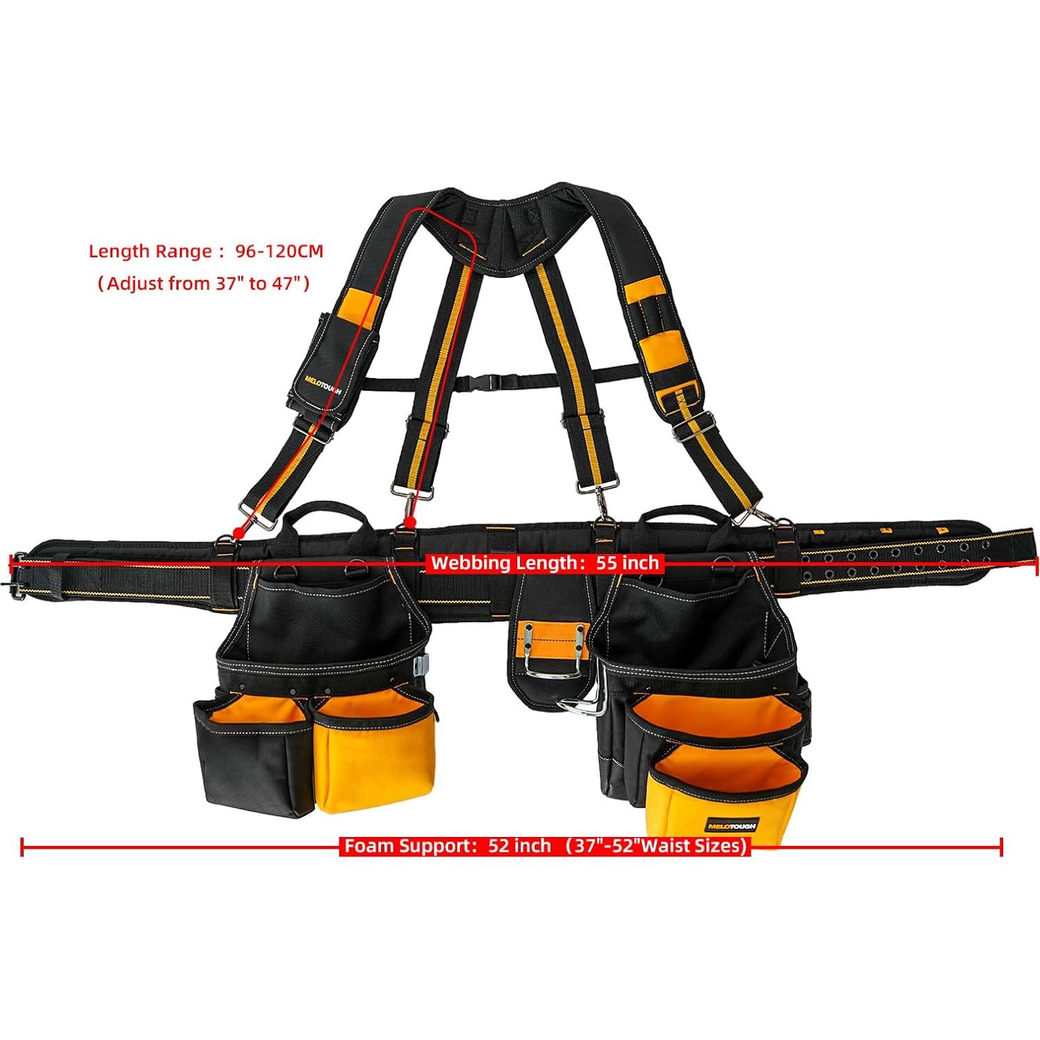 Cinturón de Herramientas MELOTOUGH 28 Bolsillos Amarillo