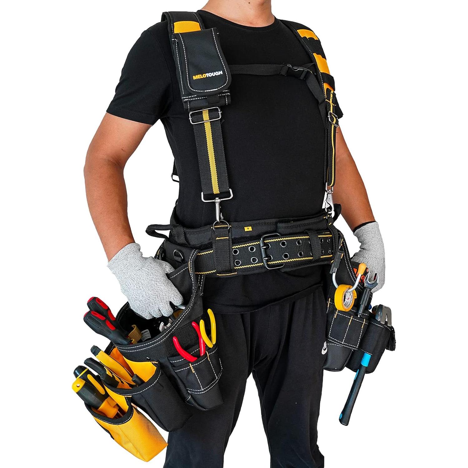 Cinturón de Herramientas MELOTOUGH 28 Bolsillos Amarillo