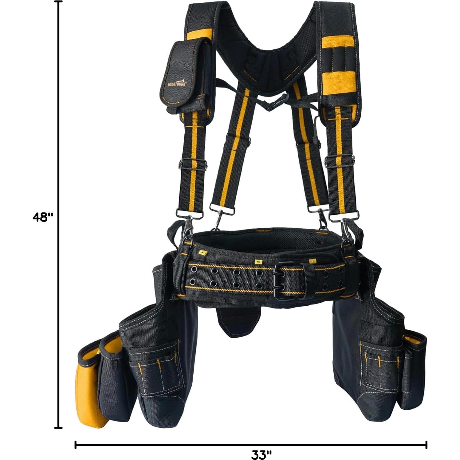 Cinturón de Herramientas MELOTOUGH 28 Bolsillos Amarillo
