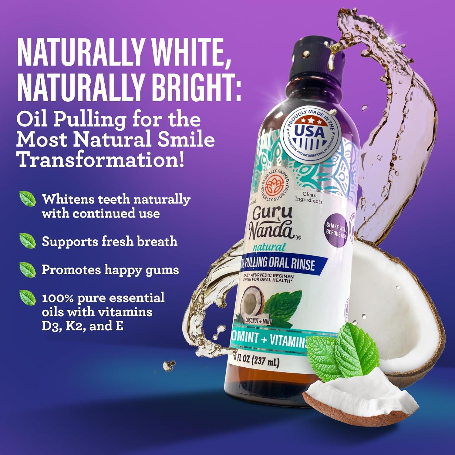 Kit de Cuidado Bucal GuruNanda Carbón 155ml - Blanqueador