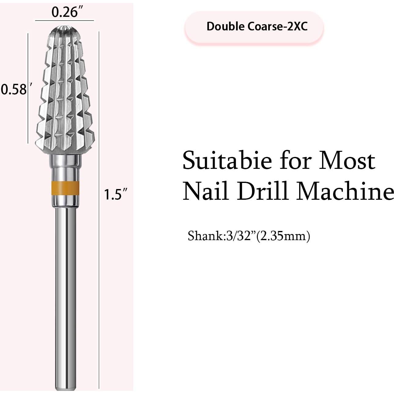 Brocas de Uñas Tornado ERUIKA Doble Grueso 2XC 2.38 mm