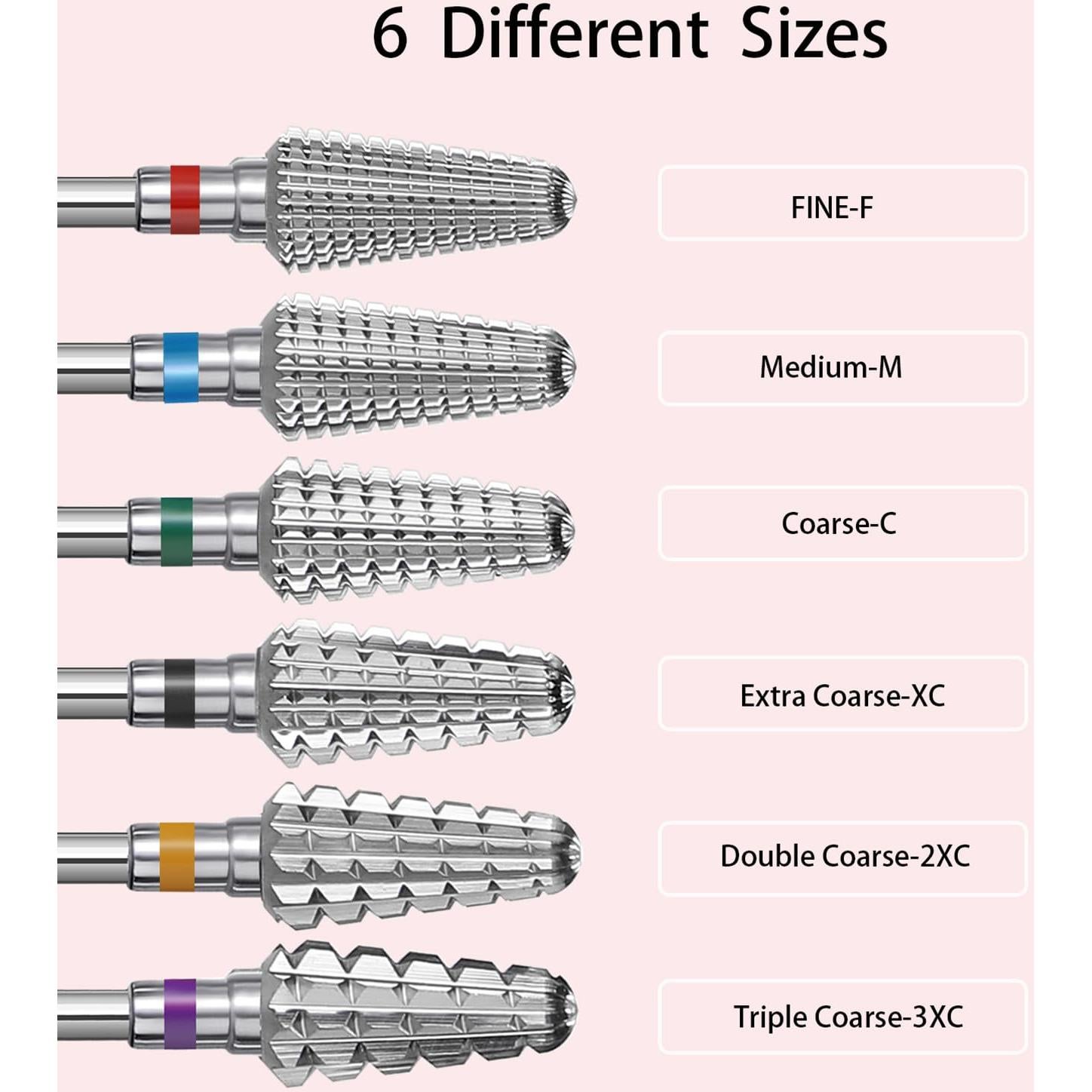 Brocas de Uñas Tornado ERUIKA Doble Grueso 2XC 2.38 mm