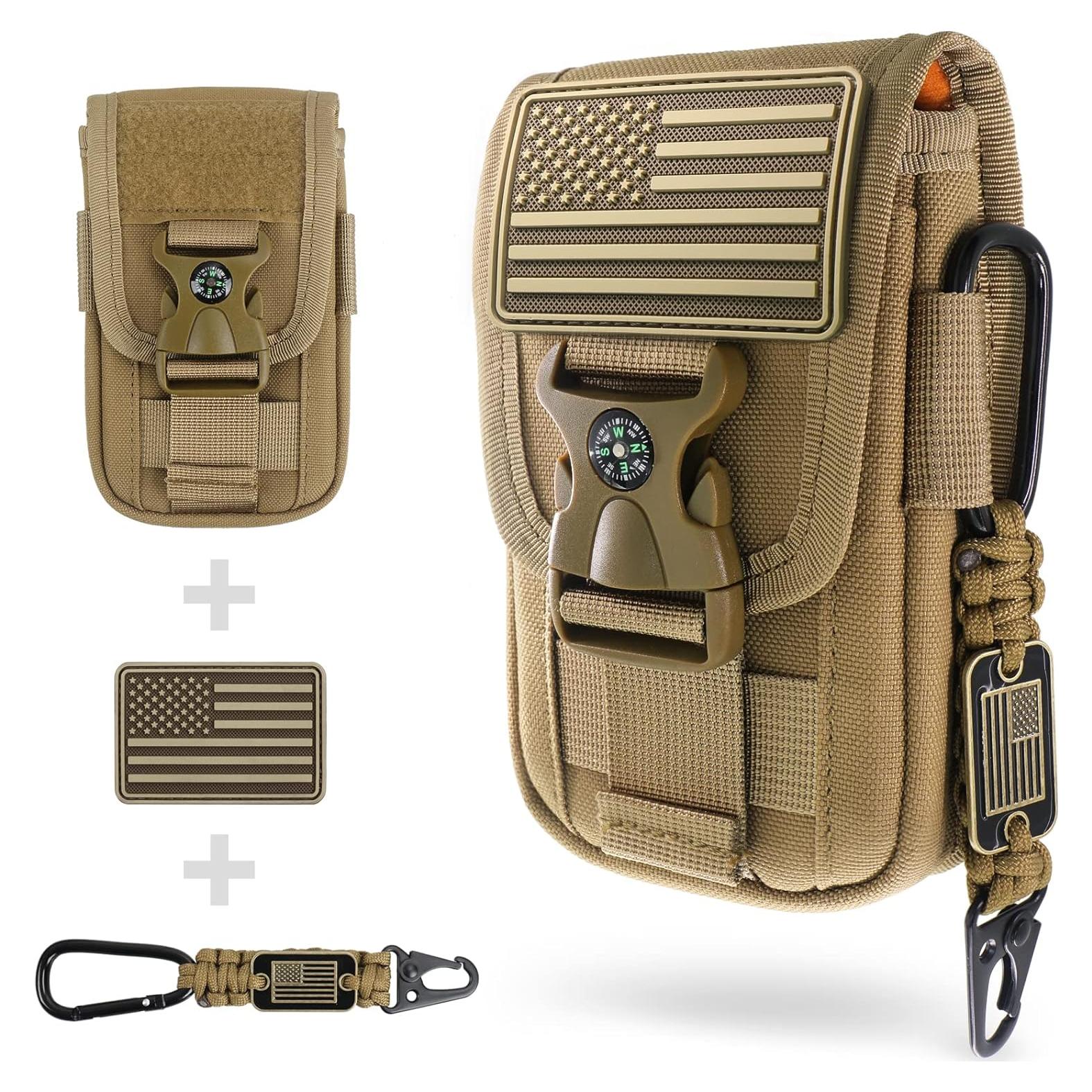 Funda táctica WYNEX para teléfono Molle con brújula