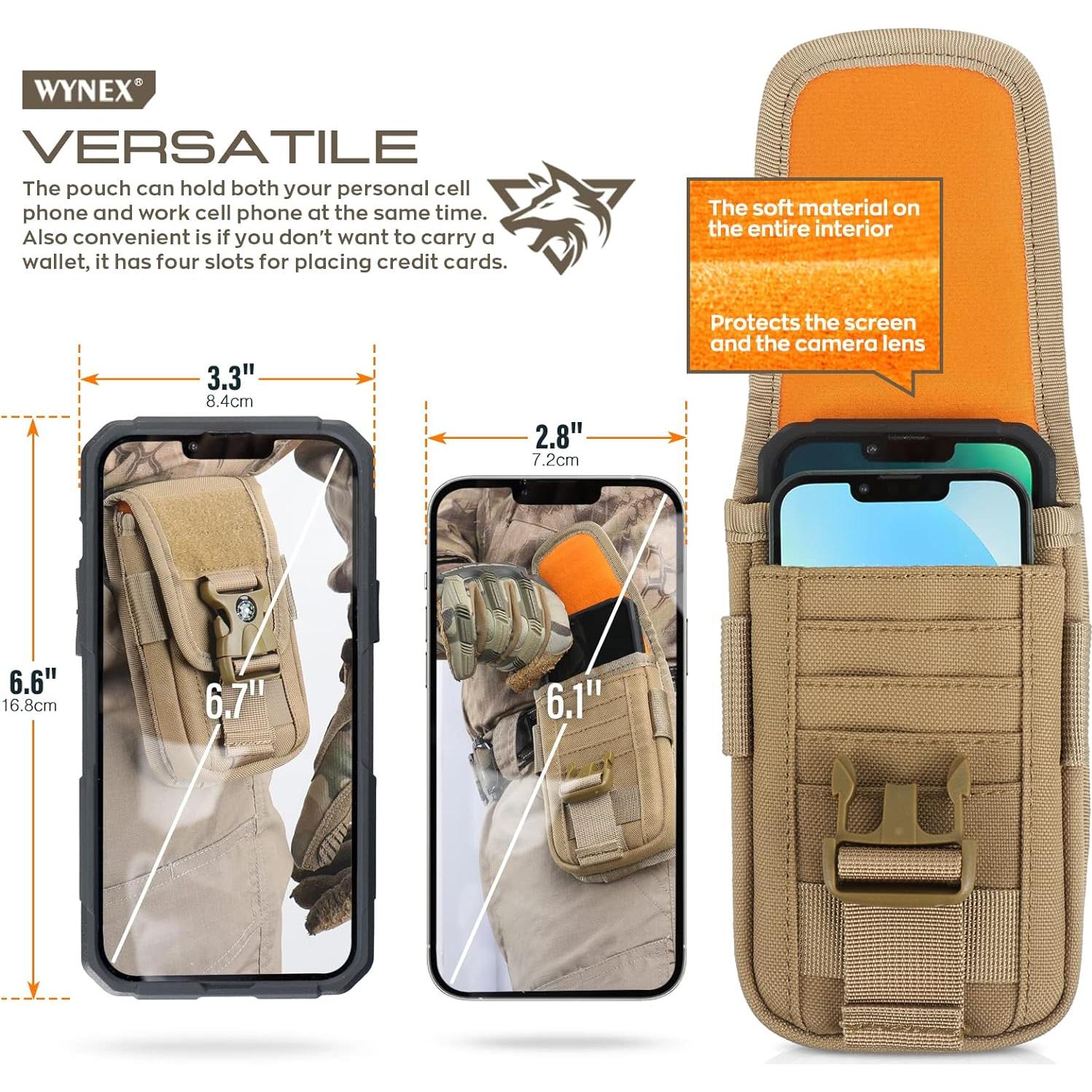 Funda táctica WYNEX para teléfono Molle con brújula