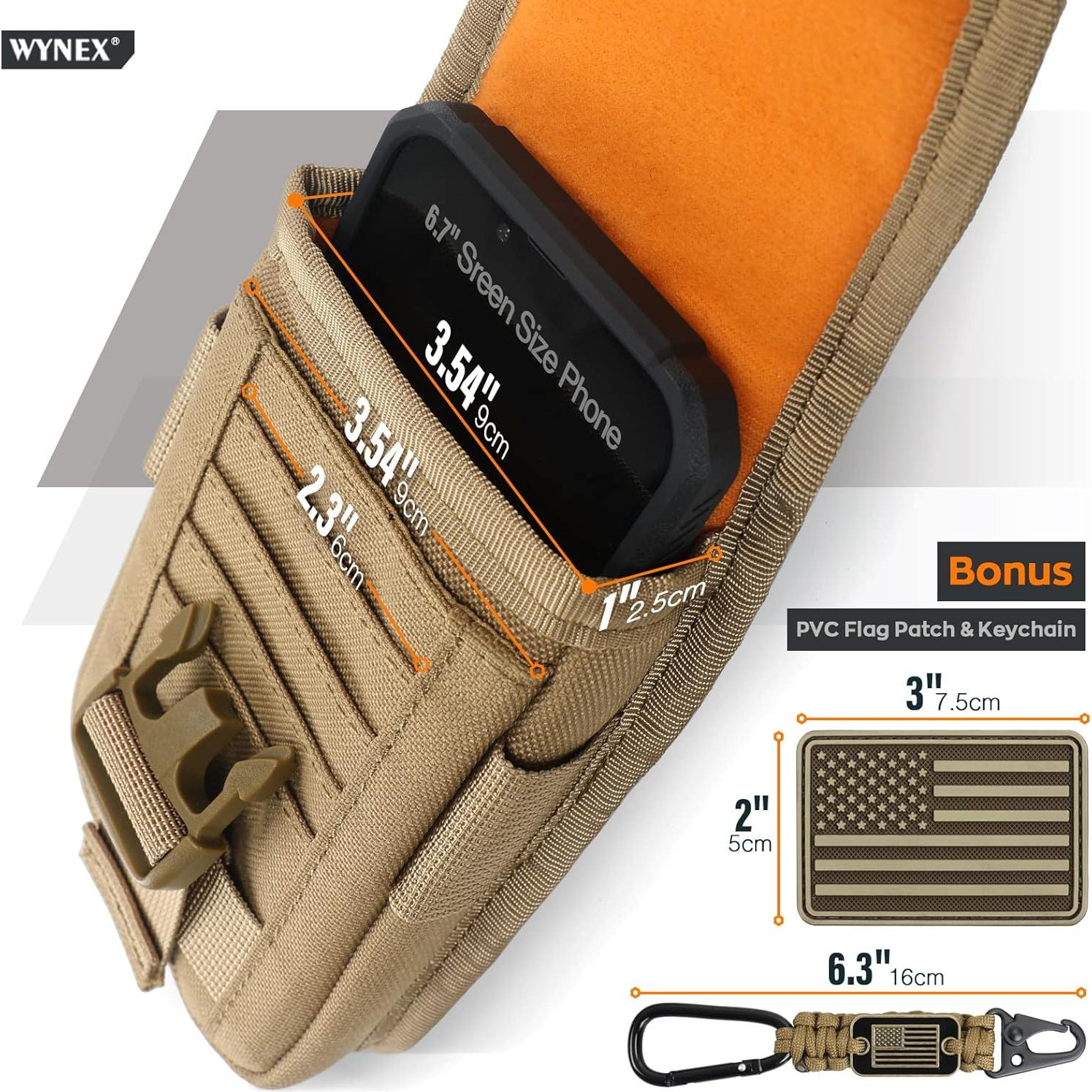 Funda táctica WYNEX para teléfono Molle con brújula