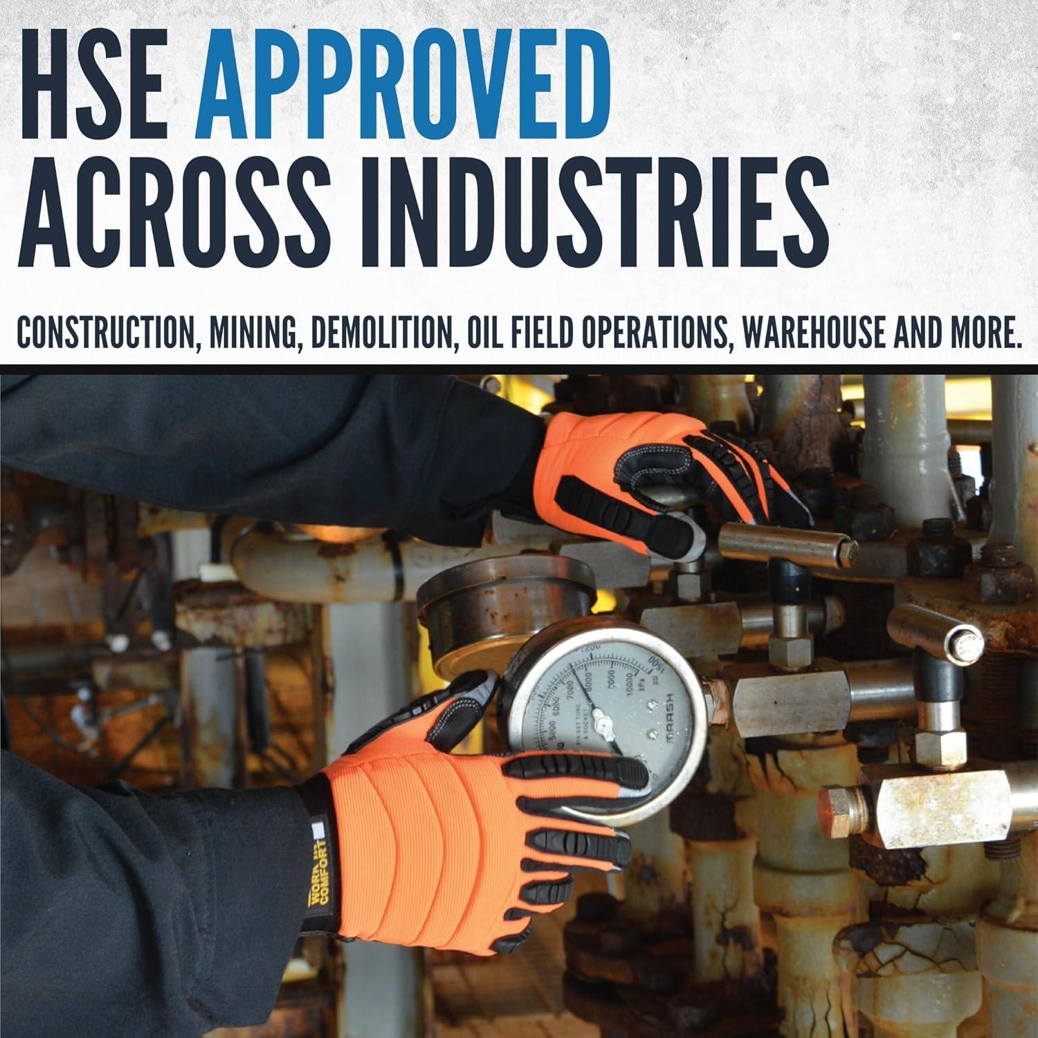 Guantes de Trabajo Cestus 8015 Impacto Naranja Talla XL